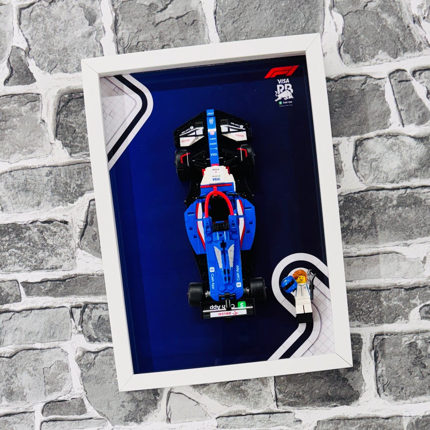 Display Frame for Lego ® Speed Champions Visa Cash RB VCARB Formula one 1 77246