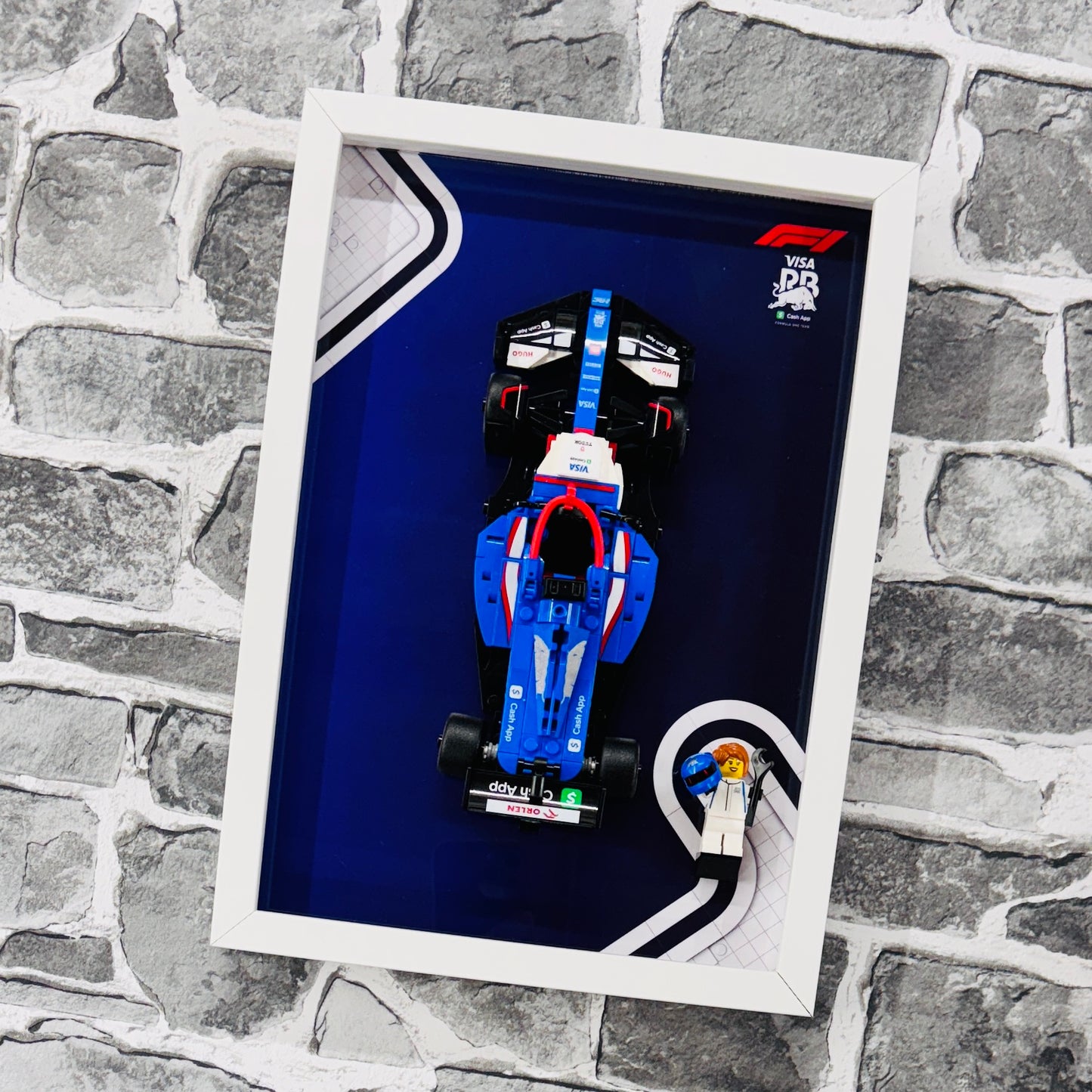 Display Frame for Lego ® Speed Champions Visa Cash RB VCARB Formula one 1 77246
