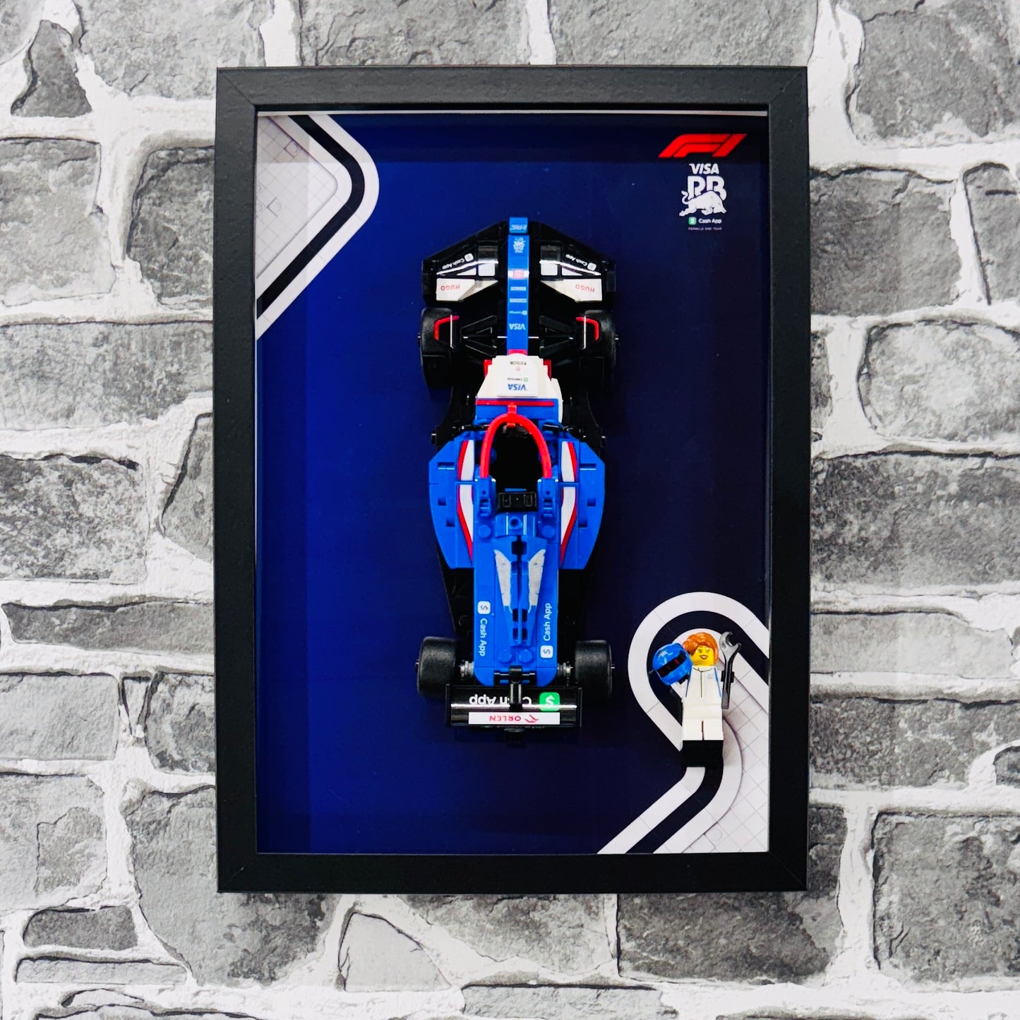 Display Frame for Lego ® Speed Champions Visa Cash RB VCARB Formula one 1 77246