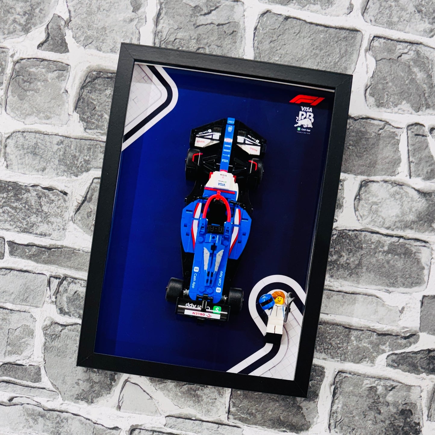 Display Frame for Lego ® Speed Champions Visa Cash RB VCARB Formula one 1 77246