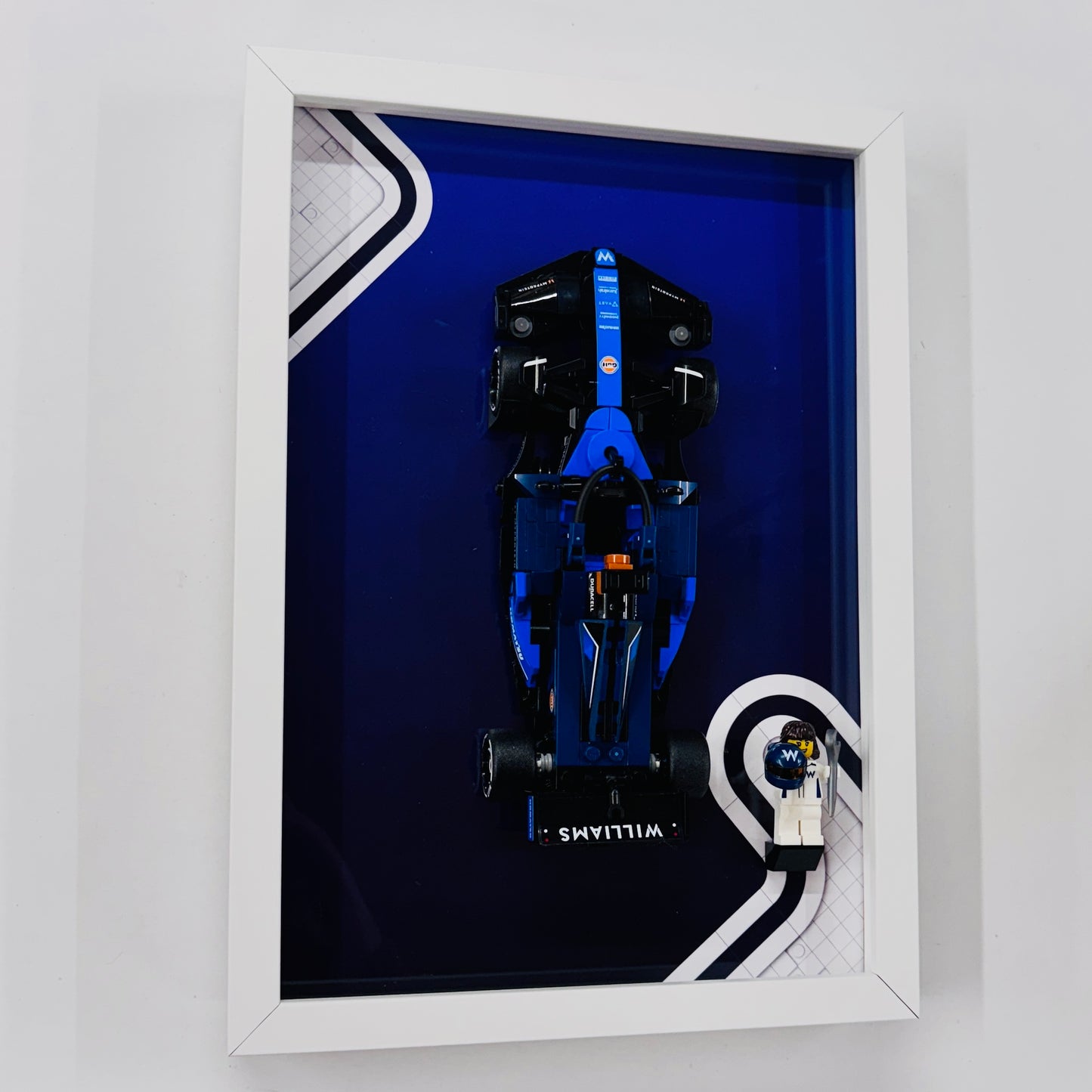 Display Frame for Lego ® Speed Champions Williams Racing FW46 Formula one 1 Wall mount