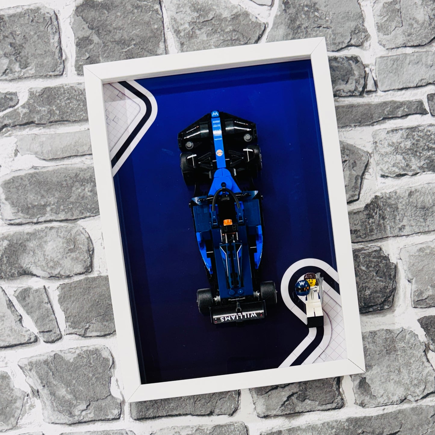 Display Frame for Lego ® Speed Champions Williams Racing FW46 Formula one 1 Wall mount