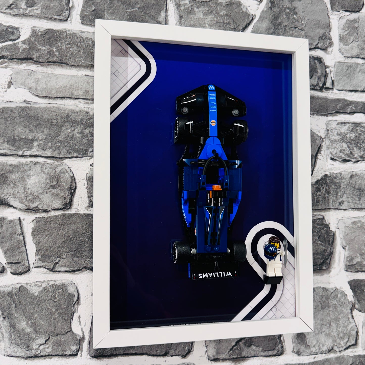 Display Frame for Lego ® Speed Champions Williams Racing FW46 Formula one 1 Wall mount