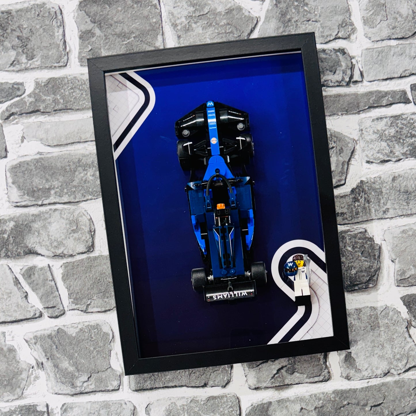 Display Frame for Lego ® Speed Champions Williams Racing FW46 Formula one 1 Wall mount
