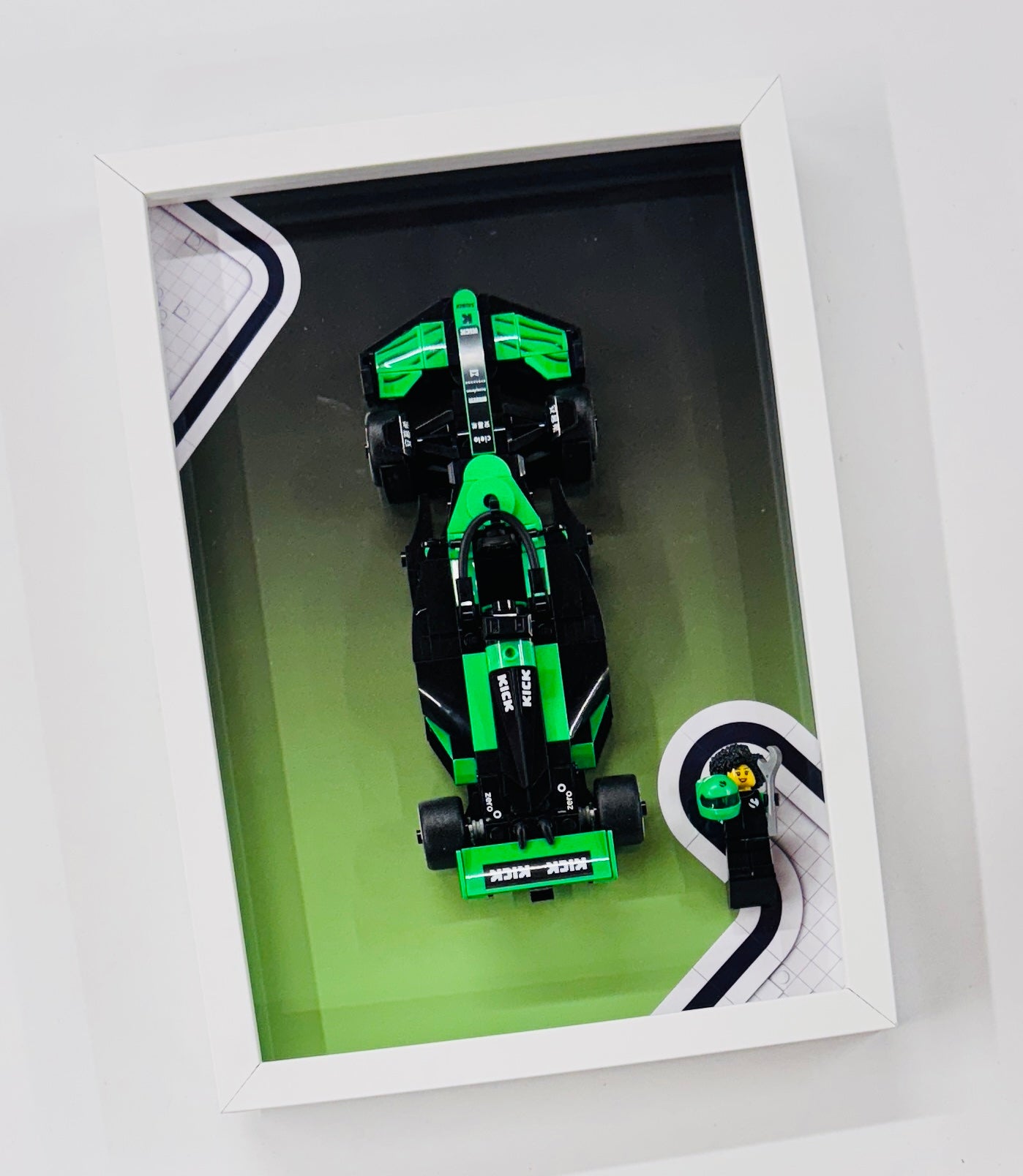 Display Frame for Lego ® Speed Champions Kick Sauber F1 C44 Formula one 1 Wall mount