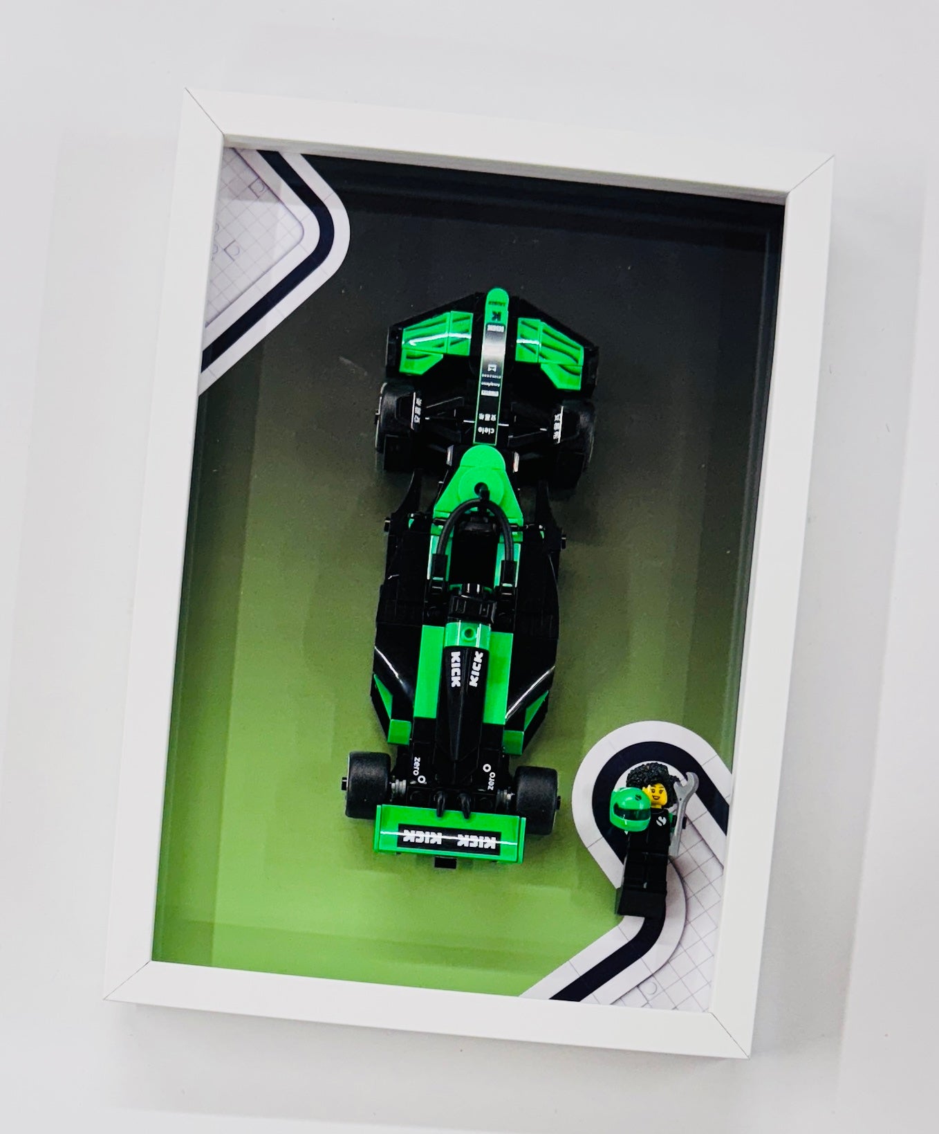 Display Frame for Lego ® Speed Champions Kick Sauber F1 C44 Formula one 1 Wall mount