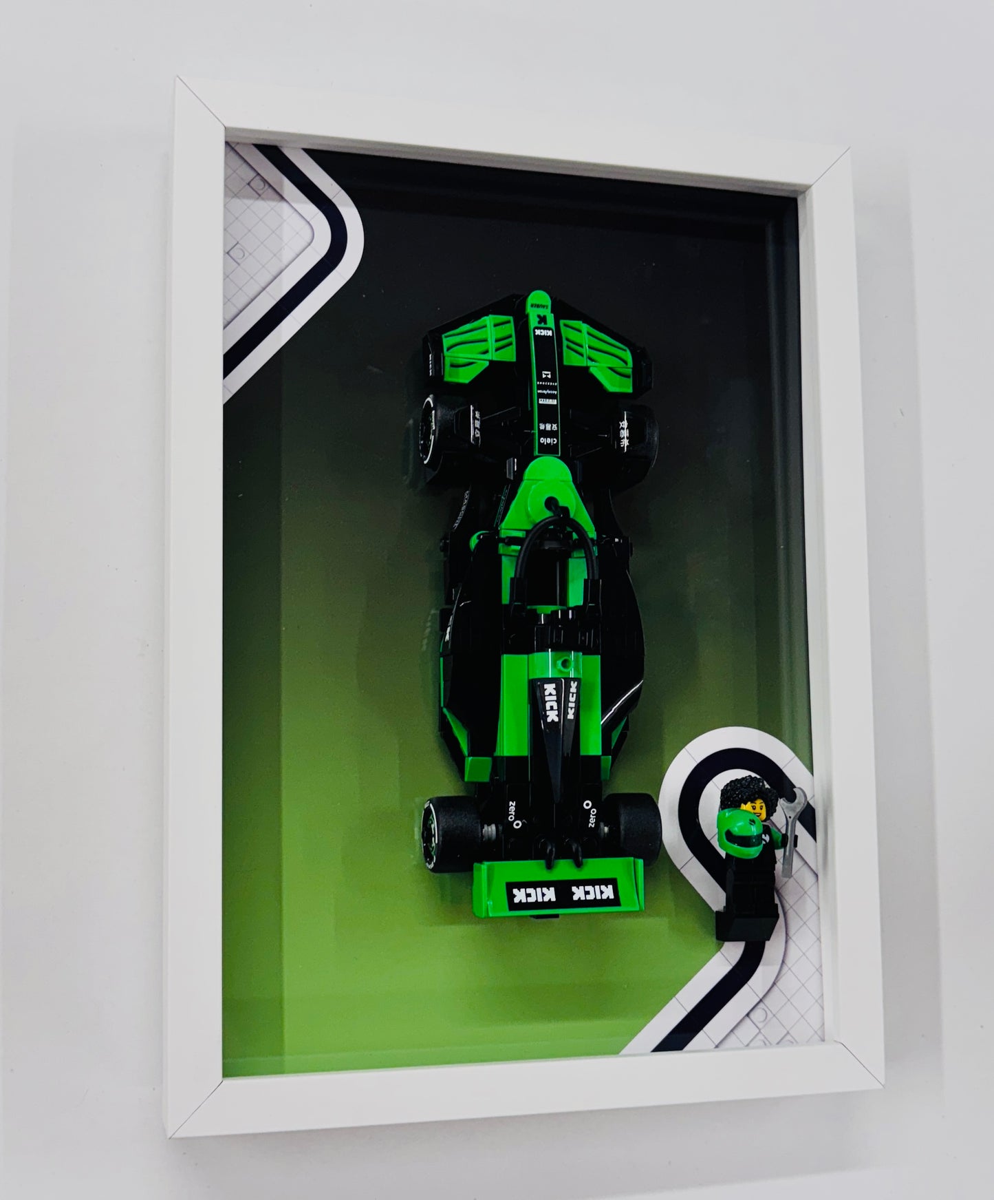 Display Frame for Lego ® Speed Champions Kick Sauber F1 C44 Formula one 1 Wall mount