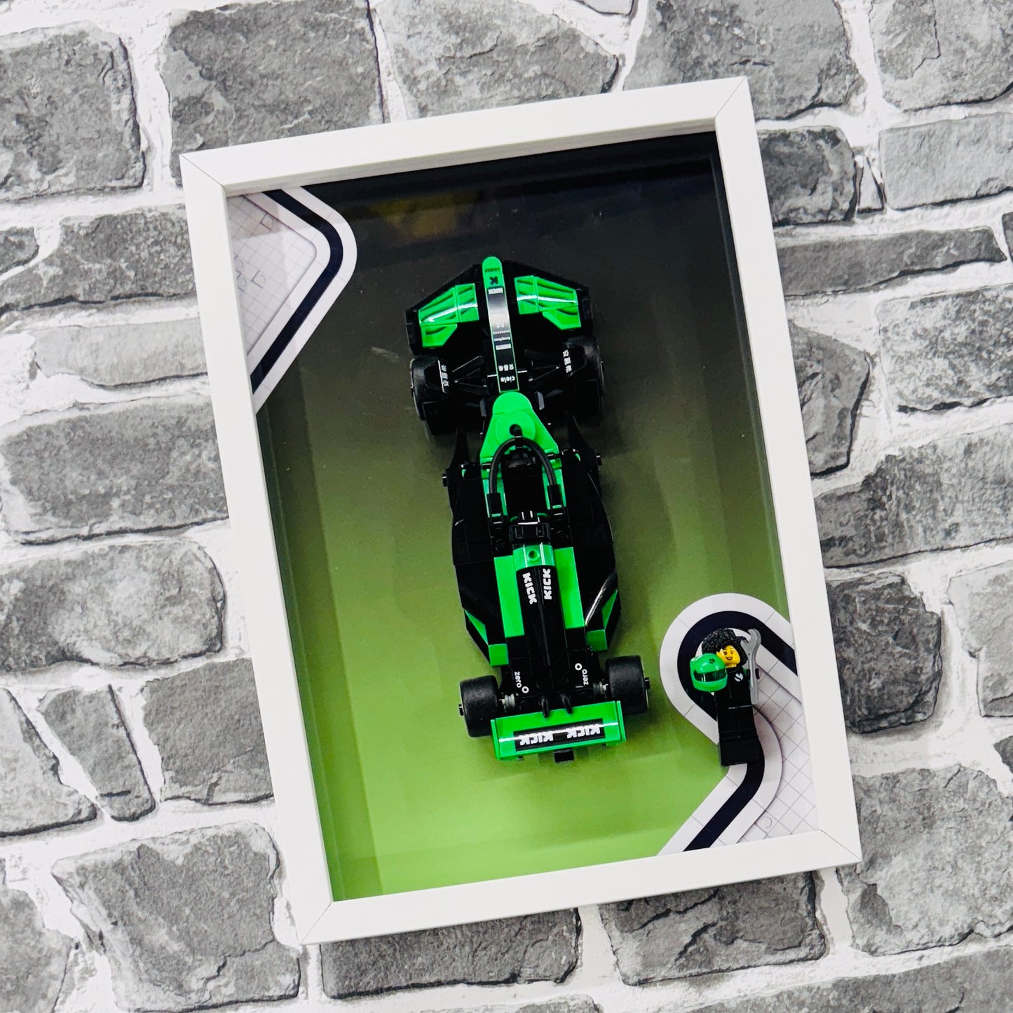 Display Frame for Lego ® Speed Champions Kick Sauber F1 C44 Formula one 1 Wall mount