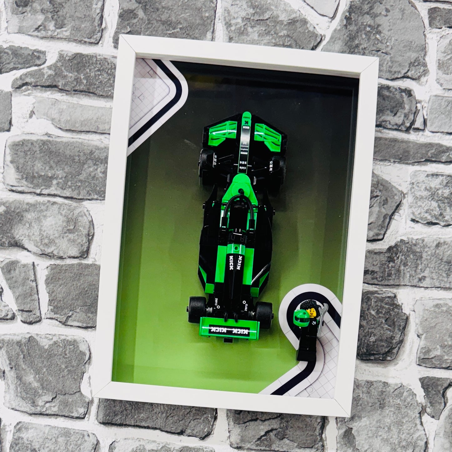 Display Frame for Lego ® Speed Champions Kick Sauber F1 C44 Formula one 1 Wall mount