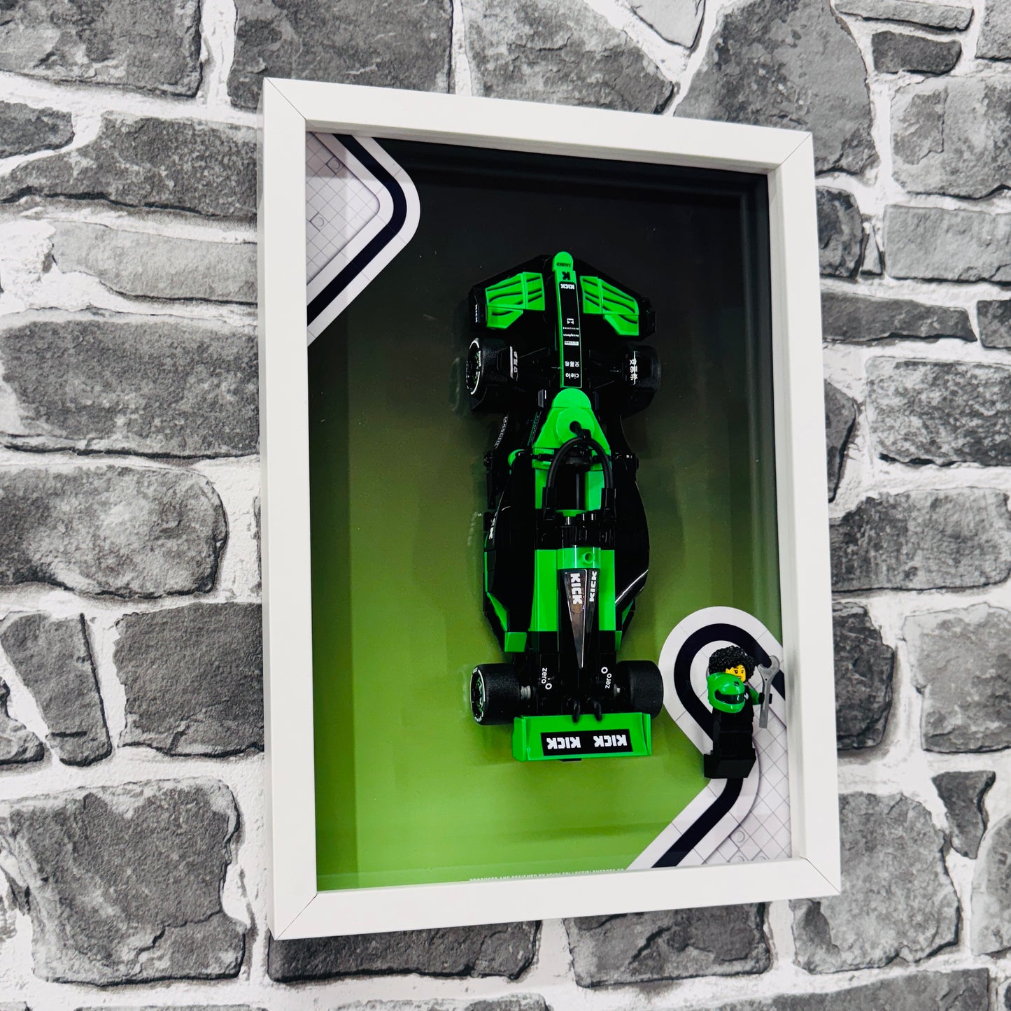 Display Frame for Lego ® Speed Champions Kick Sauber F1 C44 Formula one 1 Wall mount