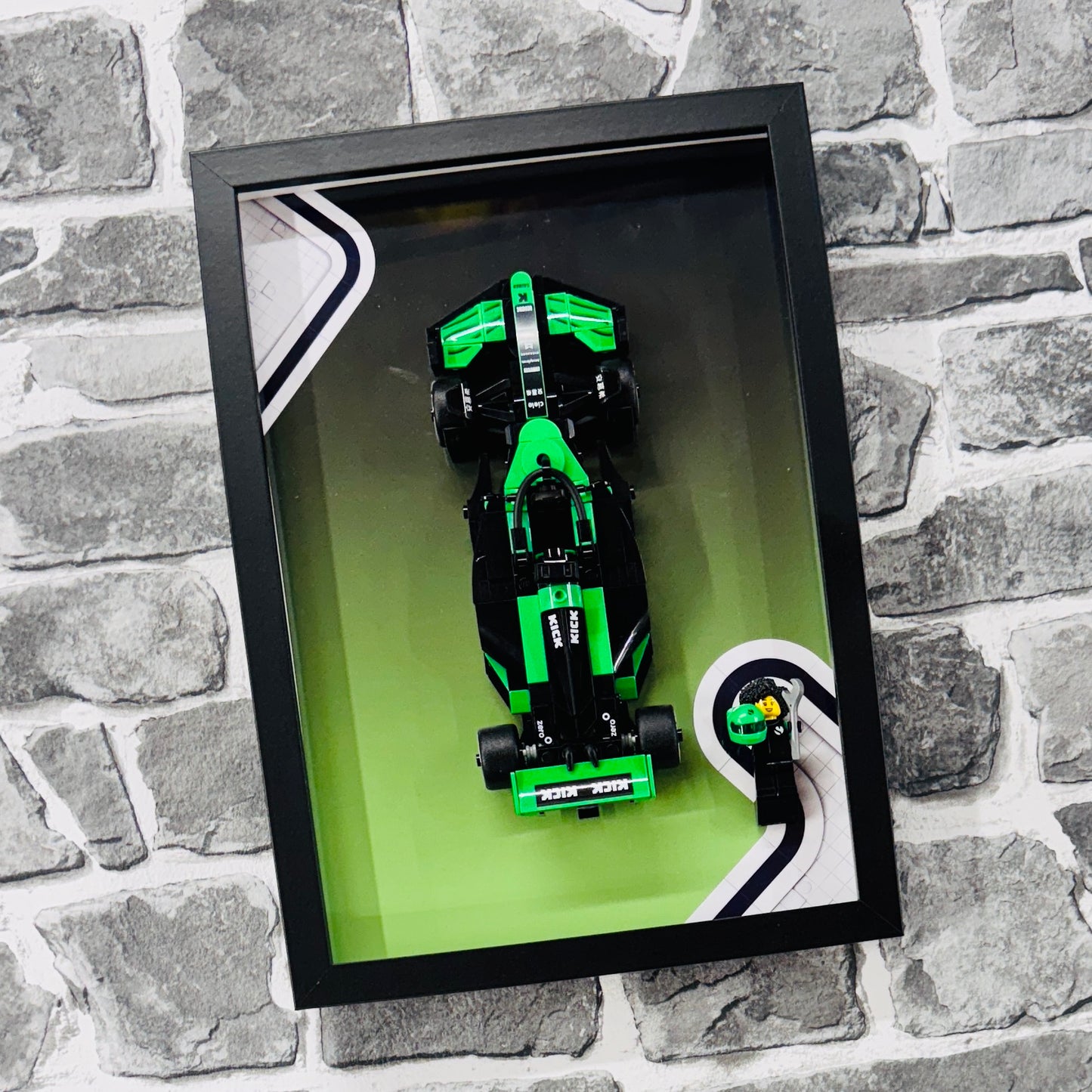 Display Frame for Lego ® Speed Champions Kick Sauber F1 C44 Formula one 1 Wall mount