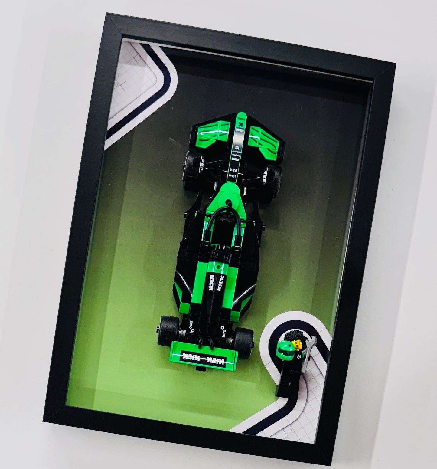 Display Frame for Lego ® Speed Champions Kick Sauber F1 C44 Formula one 1 Wall mount