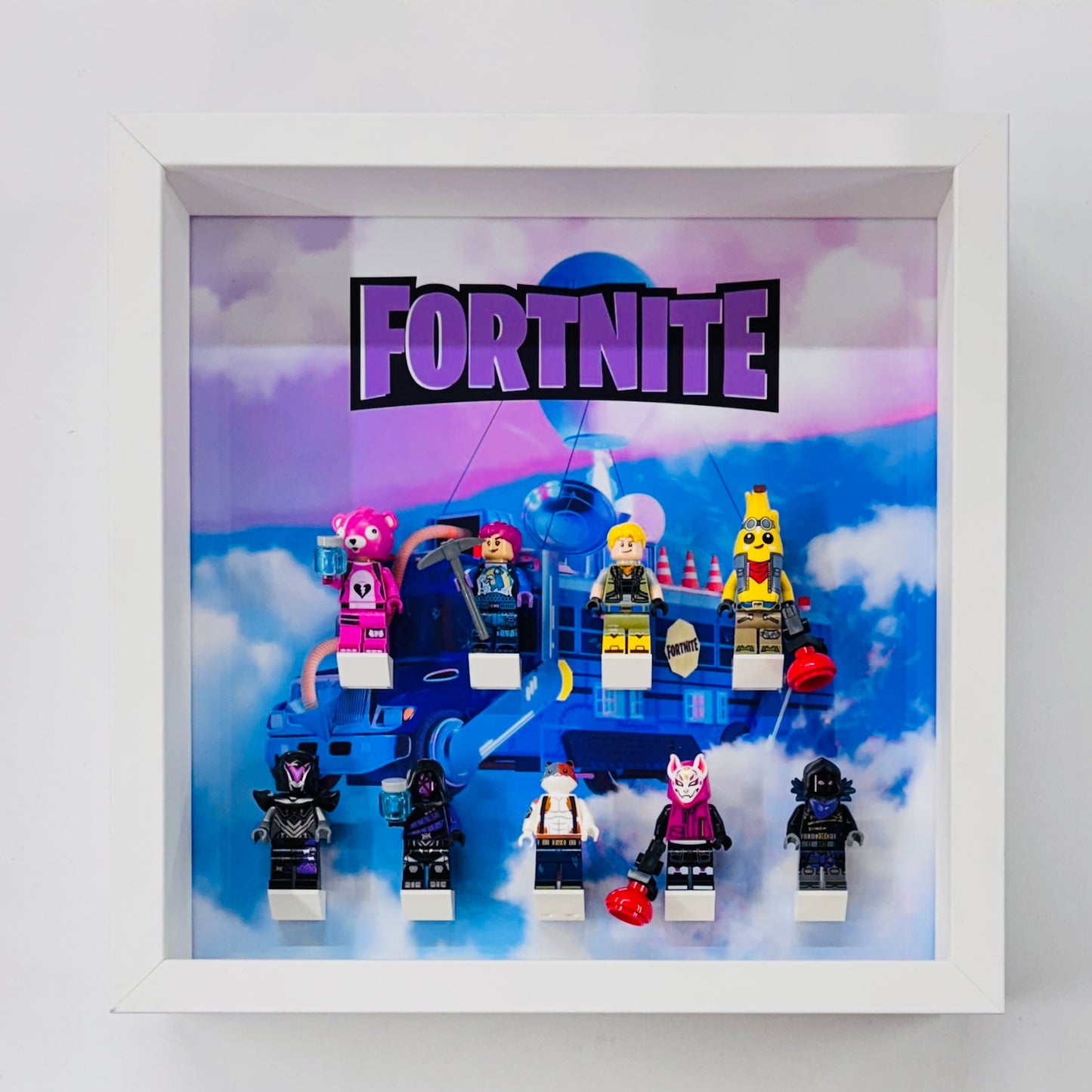 Display Frame Case For Lego Series Fortnite Bus minifigures 77073 v2