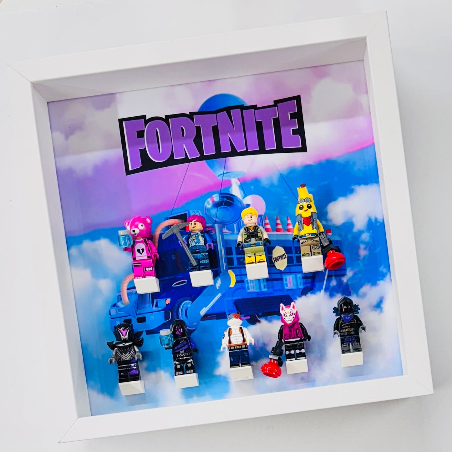 Display Frame Case For Lego Series Fortnite Bus minifigures 77073 v2