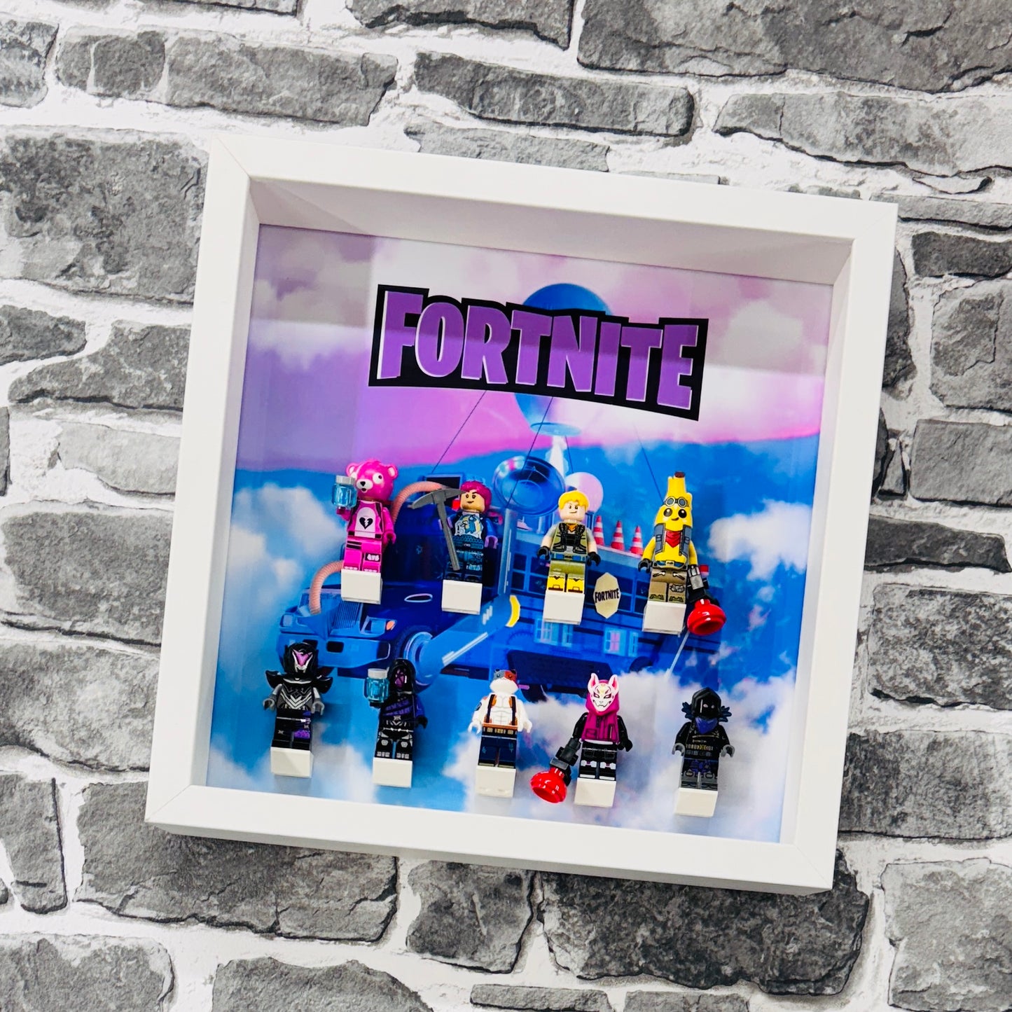 Display Frame Case For Lego Series Fortnite Bus minifigures 77073 v2