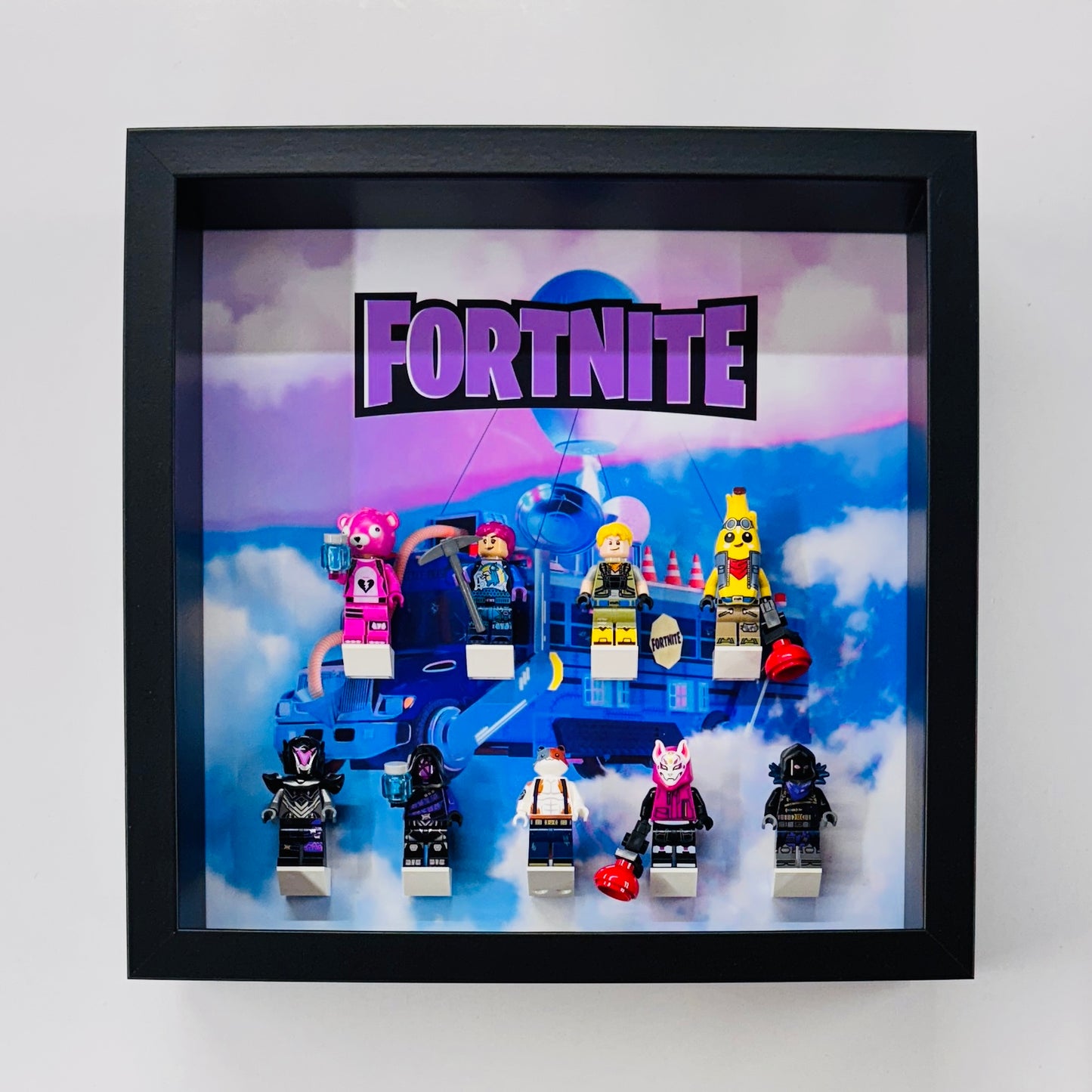 Display Frame Case For Lego Series Fortnite Bus minifigures 77073 v2