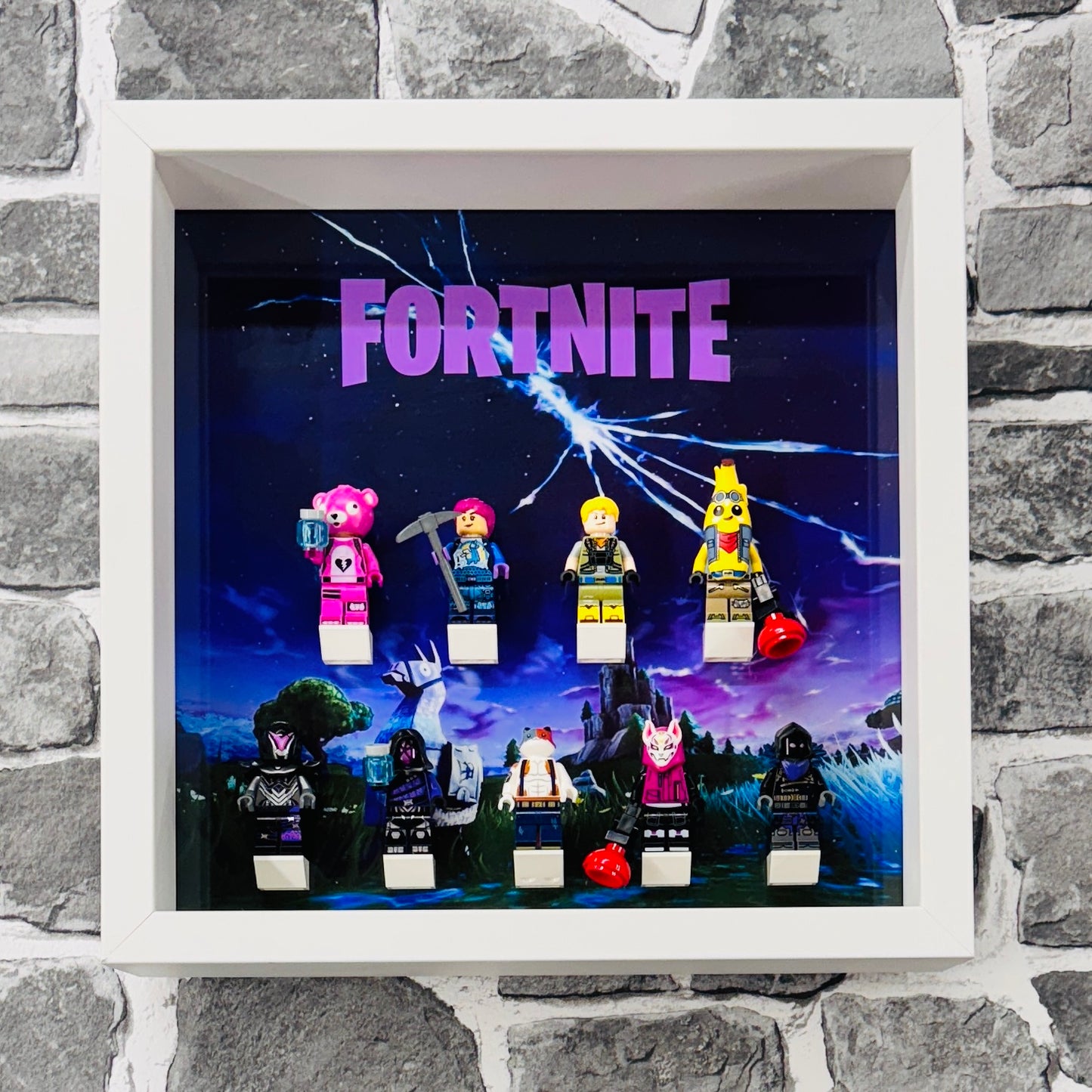 Display Frame Case For Lego Series Fortnite Bus minifigures 77073 v4