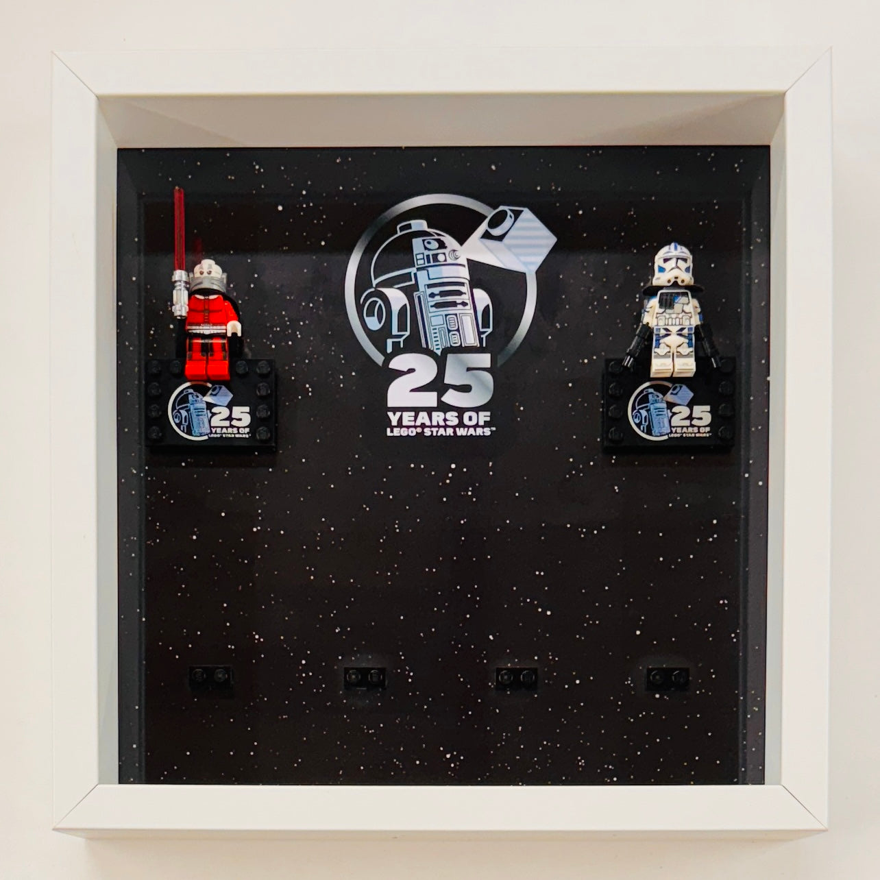 Display case Frame For Lego Star Wars 25th Anniversary Minifigures 27CM 6 fig