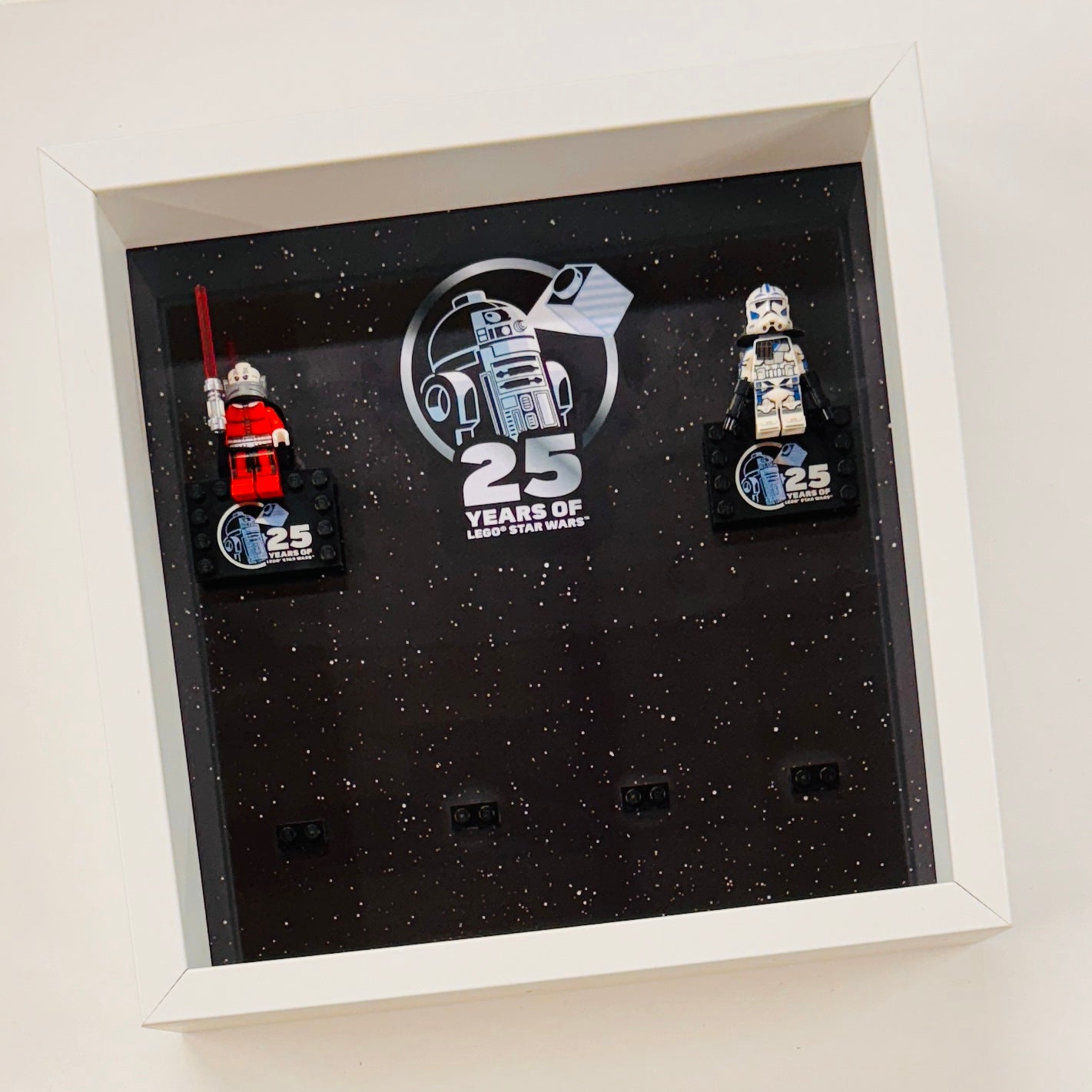 Display case Frame For Lego Star Wars 25th Anniversary Minifigures 27CM 6 fig
