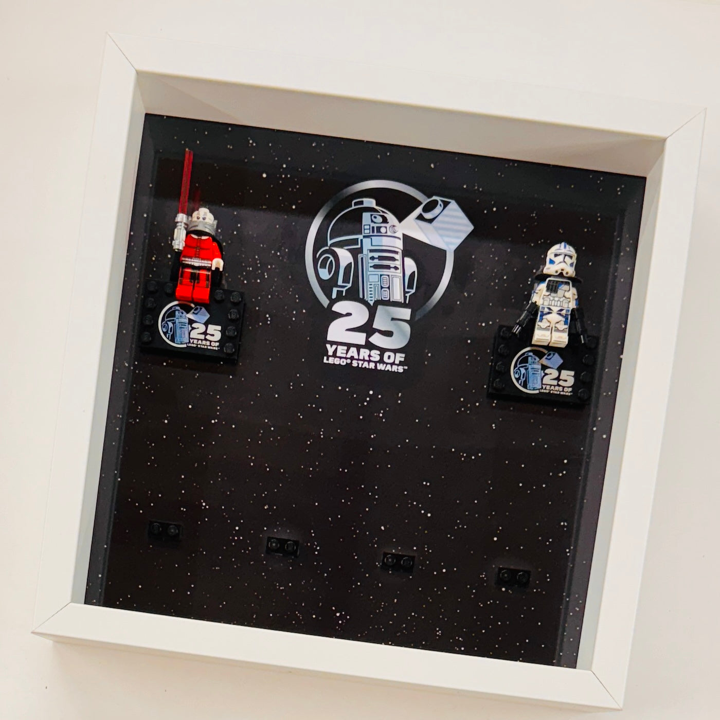 Display case Frame For Lego Star Wars 25th Anniversary Minifigures 27CM 6 fig