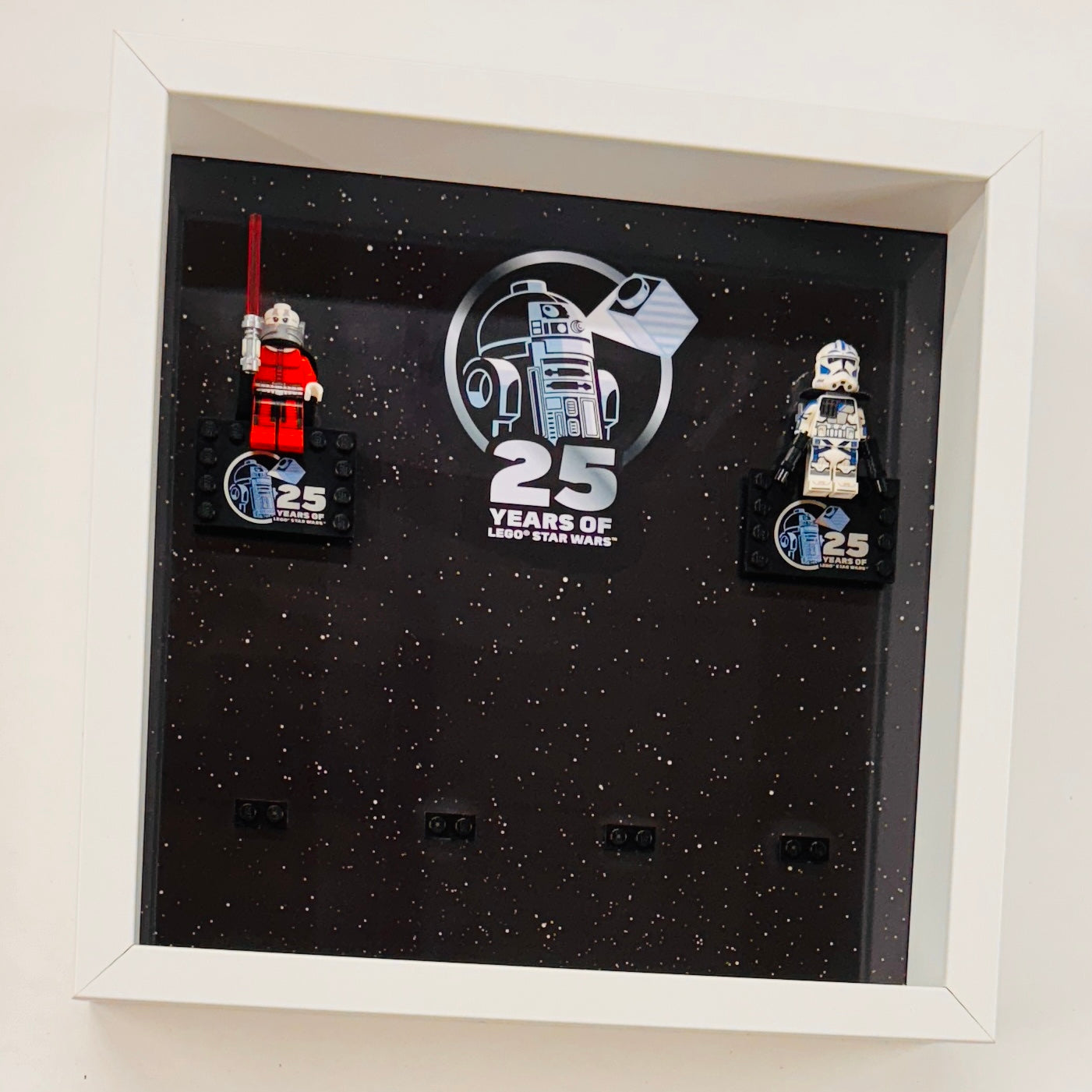 Display case Frame For Lego Star Wars 25th Anniversary Minifigures 27CM 6 fig