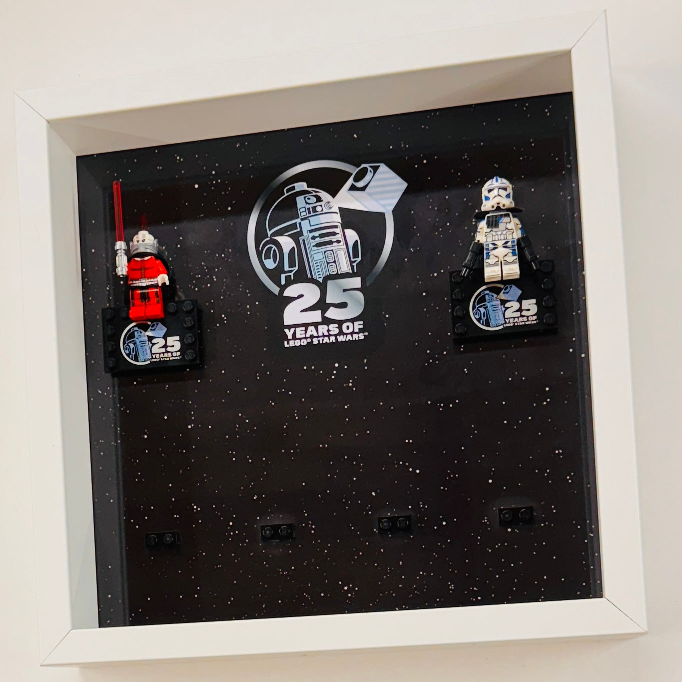 Display case Frame For Lego Star Wars 25th Anniversary Minifigures 27CM 6 fig