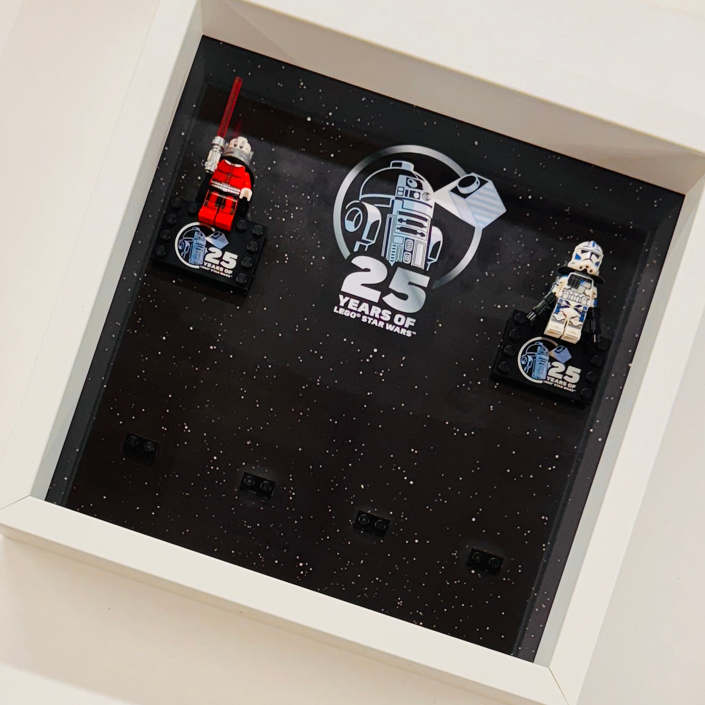 Display case Frame For Lego Star Wars 25th Anniversary Minifigures 27CM 6 fig