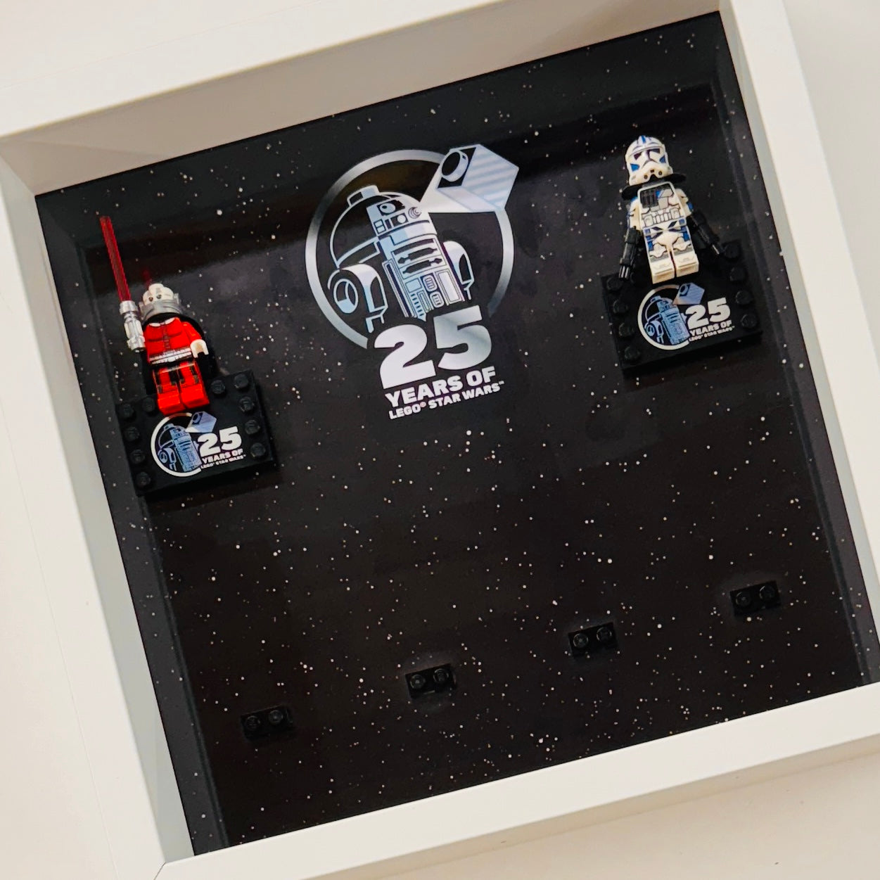 Display case Frame For Lego Star Wars 25th Anniversary Minifigures 27CM 6 fig