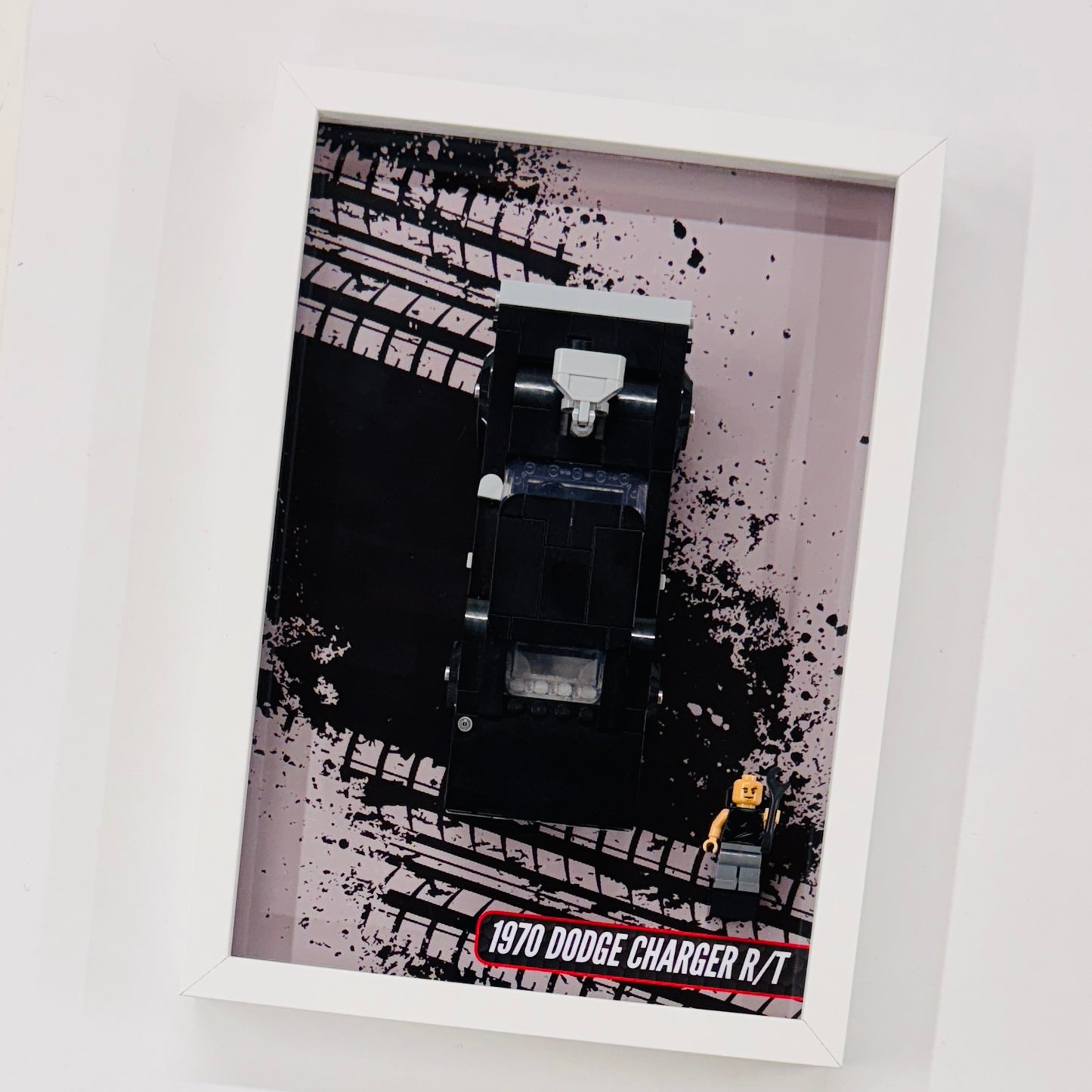 Display Wall Mount Frame for Lego ® Speed Champions 1070 Dodge Charger R/T Fast and Furious