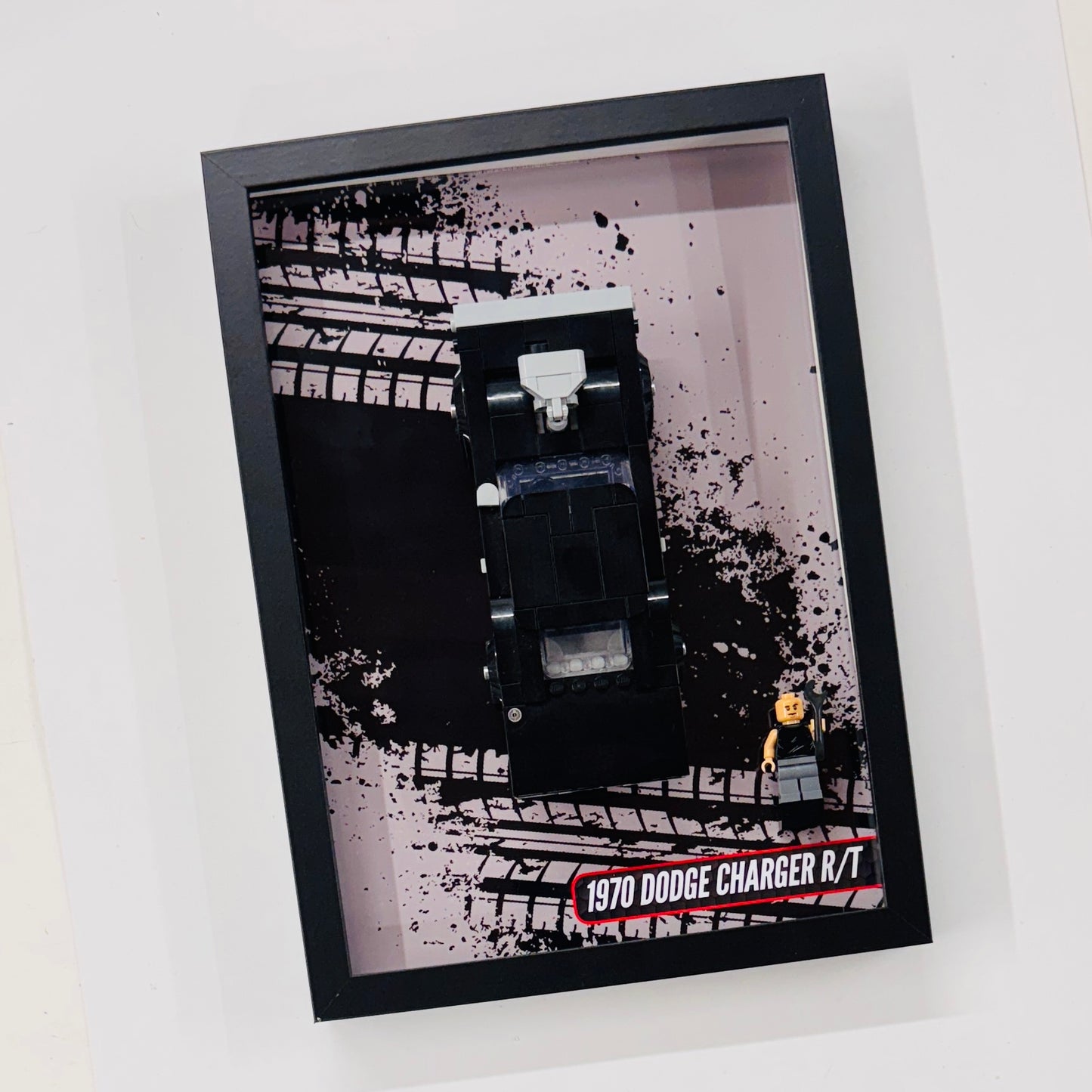 Display Wall Mount Frame for Lego ® Speed Champions 1070 Dodge Charger R/T Fast and Furious