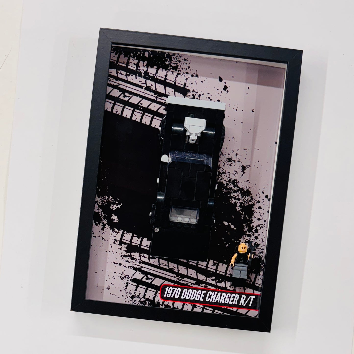 Display Wall Mount Frame for Lego ® Speed Champions 1070 Dodge Charger R/T Fast and Furious
