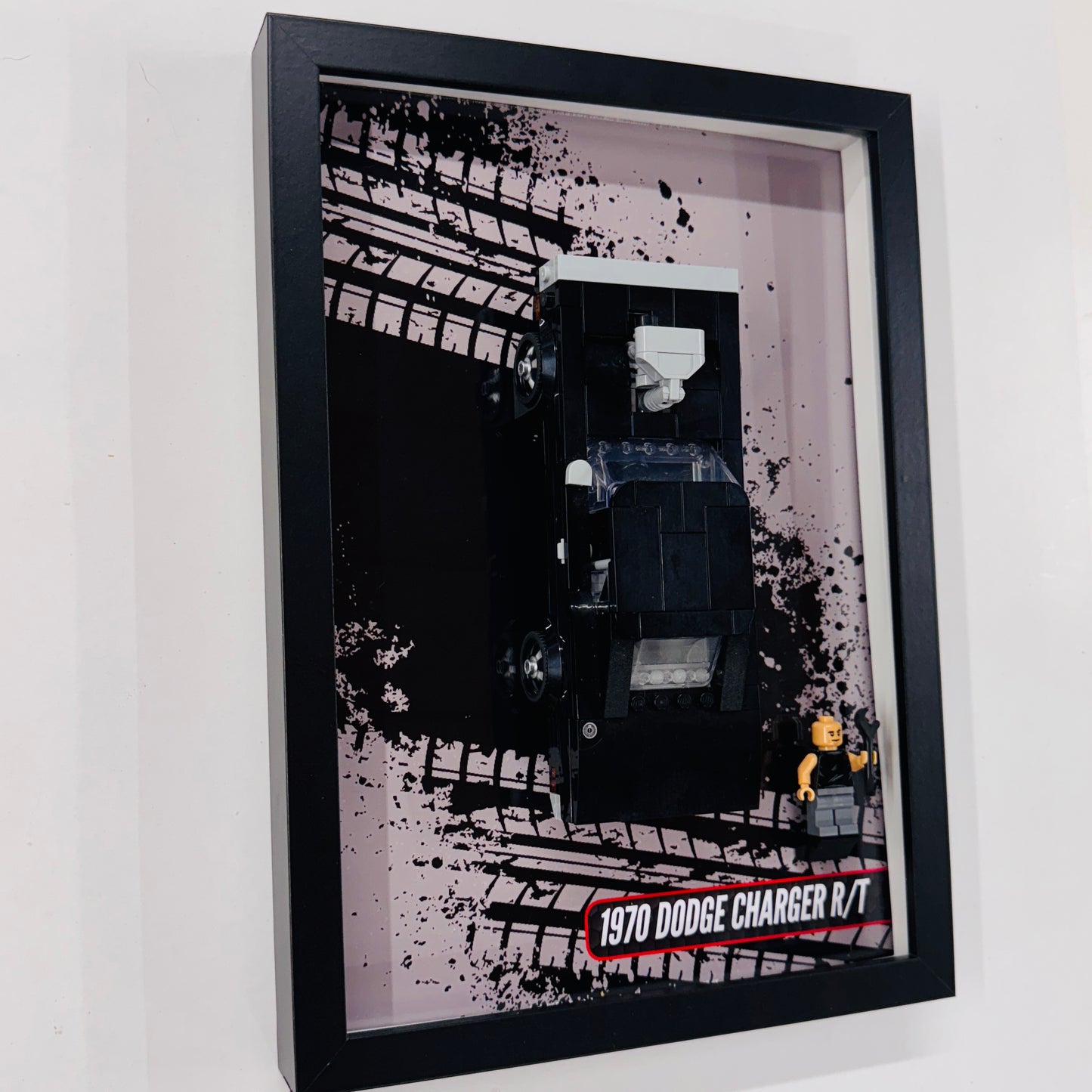 Display Wall Mount Frame for Lego ® Speed Champions 1070 Dodge Charger R/T Fast and Furious
