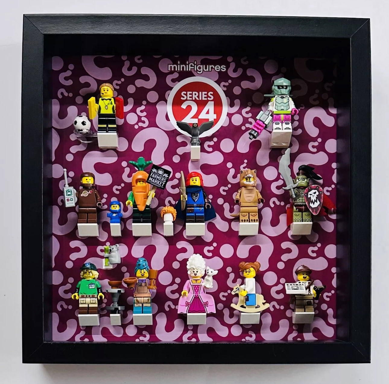 Display case for lego series 24 minifigures