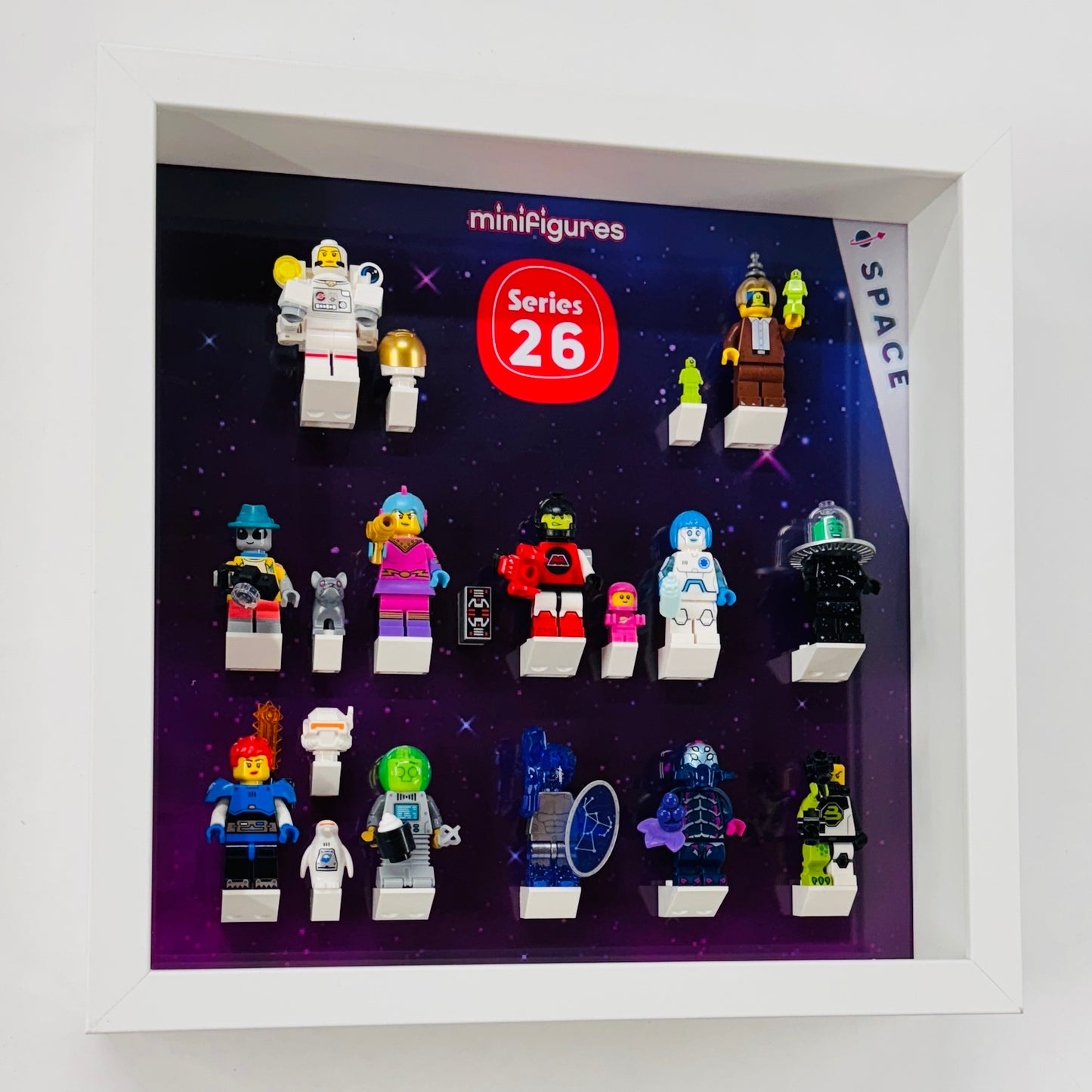 Display frame case for lego series 26 minifigures