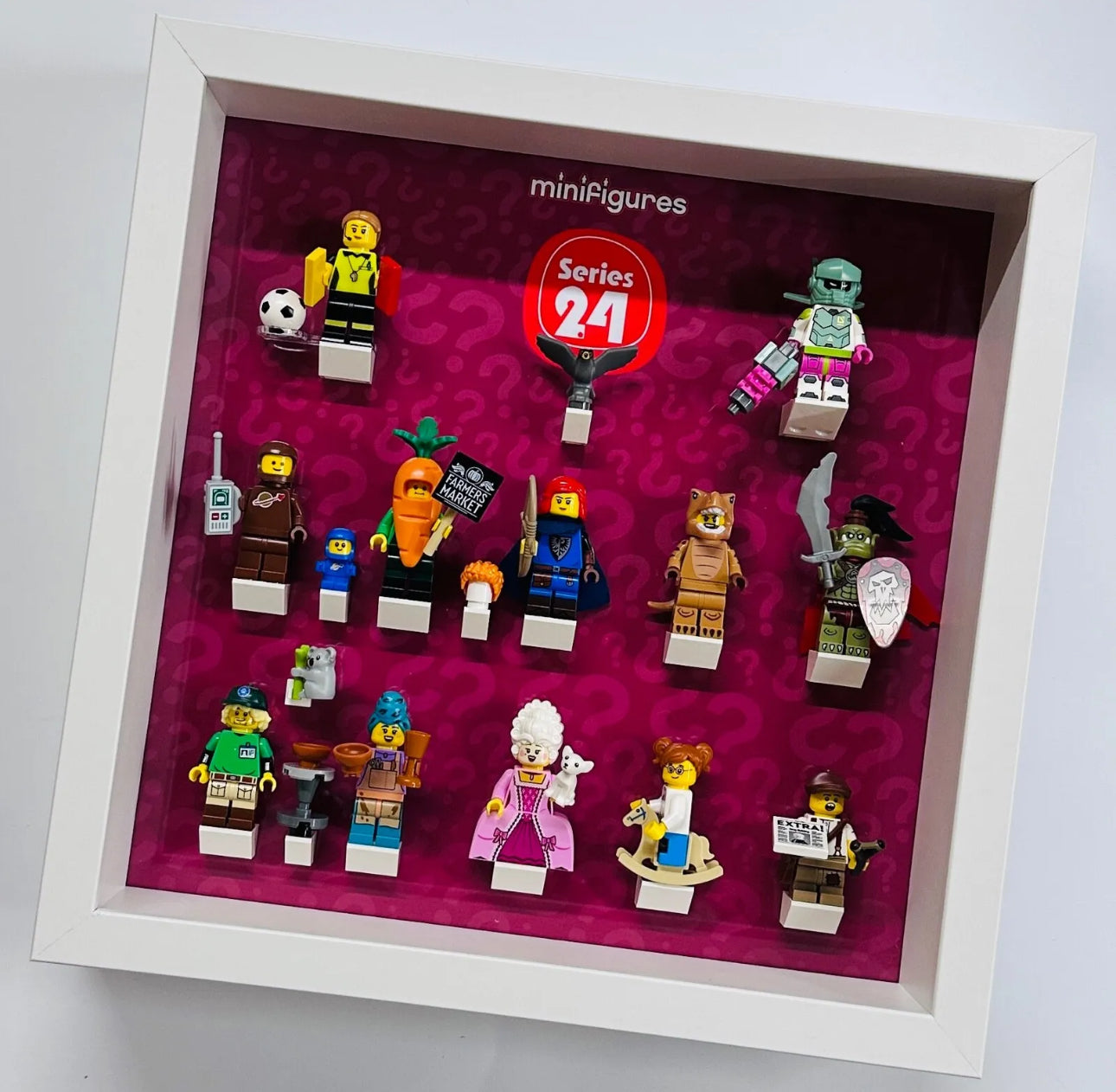 Series 24 lego minifigure display frame