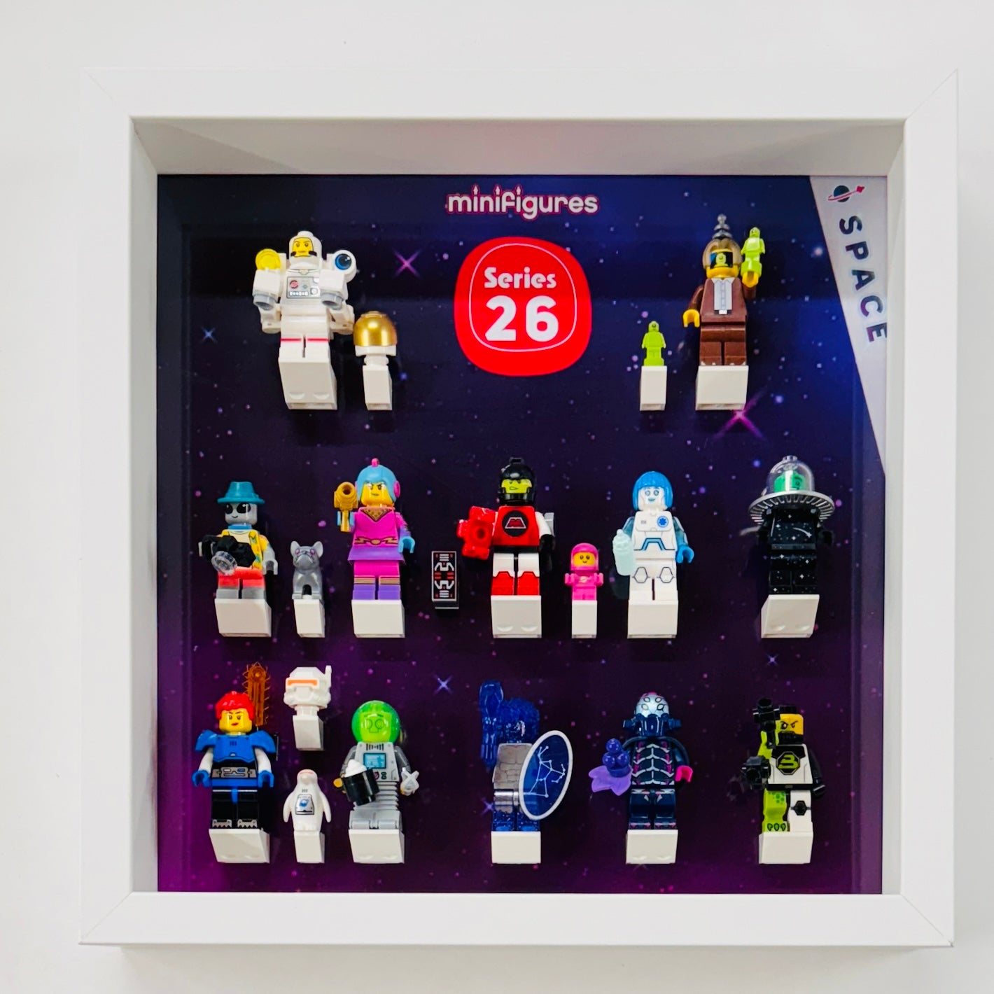 Minifigure display frame for Lego series 26 minifgures