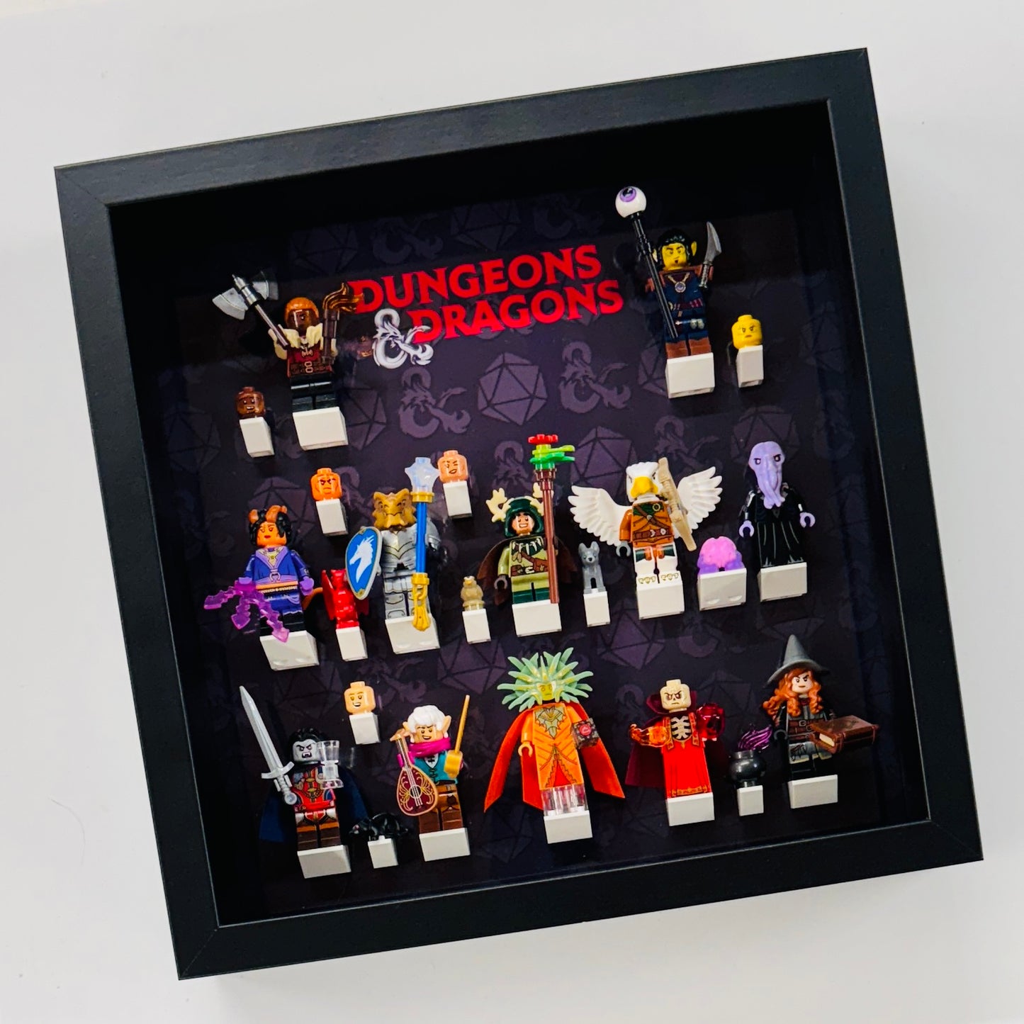 dungeons and dragons lego minifgures display frame