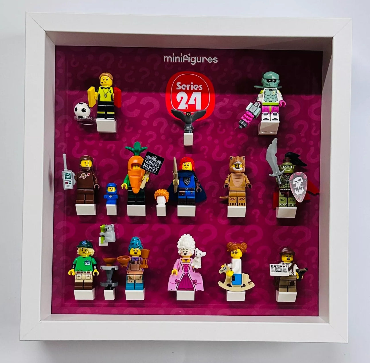 Series 24 lego minifigure display frame