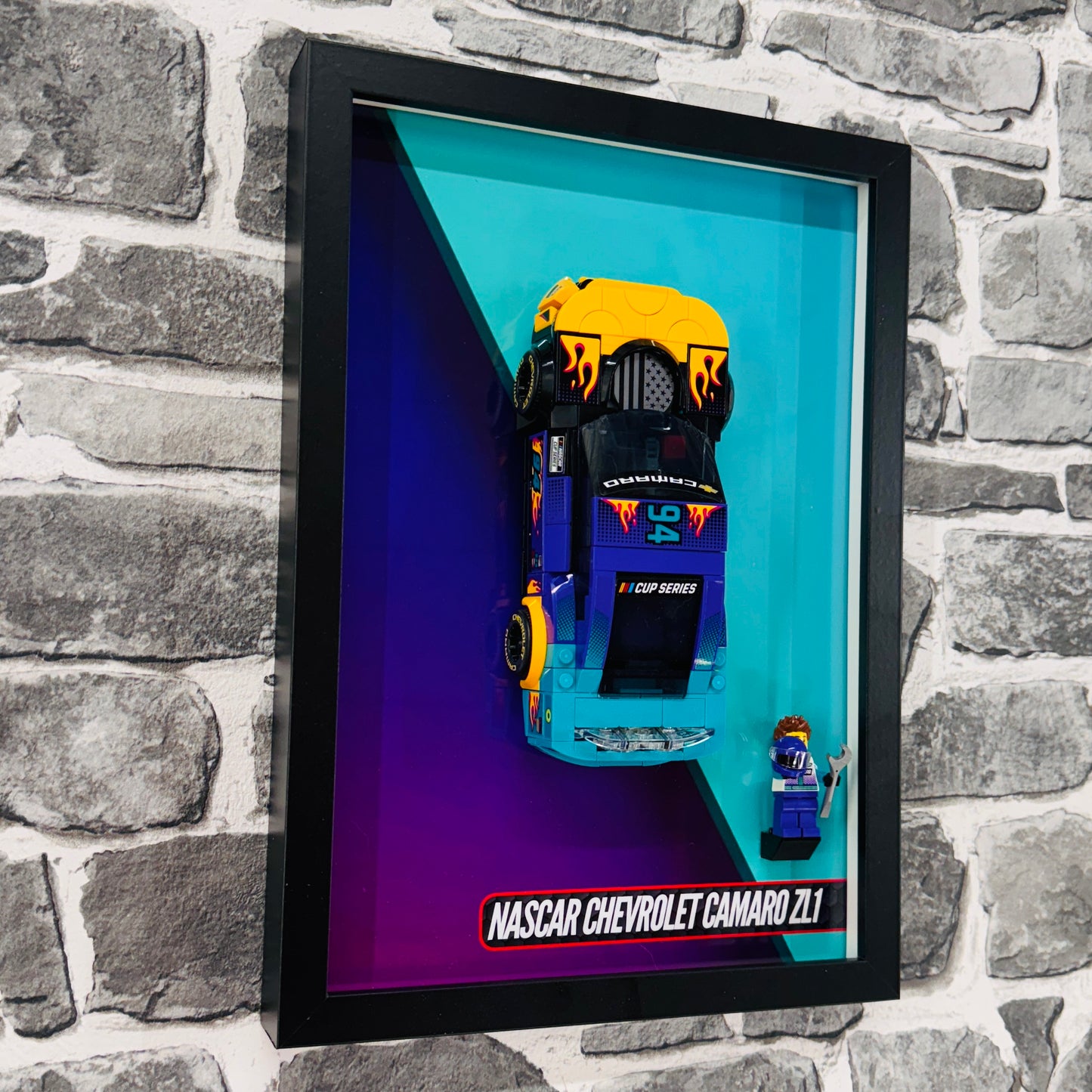 wall mount display frame lego speed champion nascar