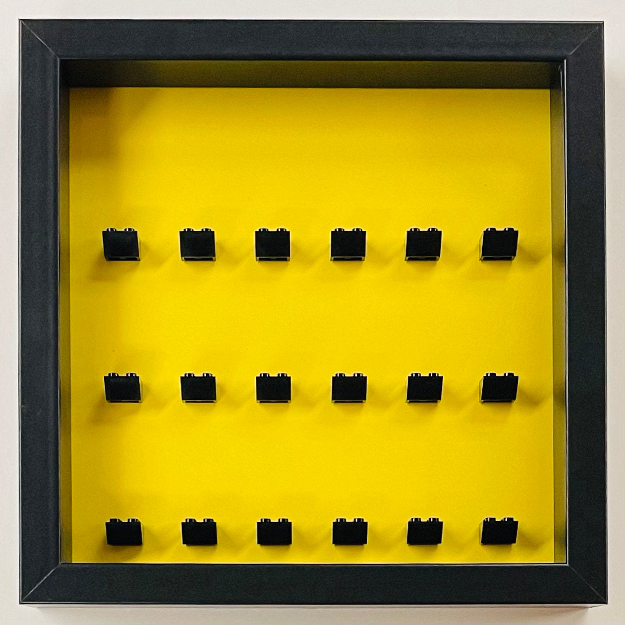 Display Frame Case For Lego General Minifigures 27CM No Figures Coloured Backgrounds Yellow