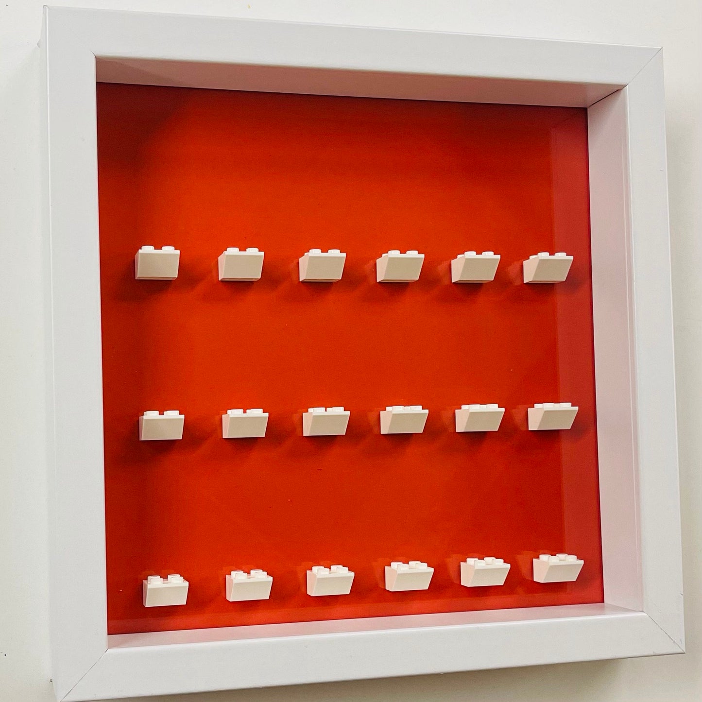 Display frame case for Lego General Minifigures 25CM No Figures Coloured backgrounds Red