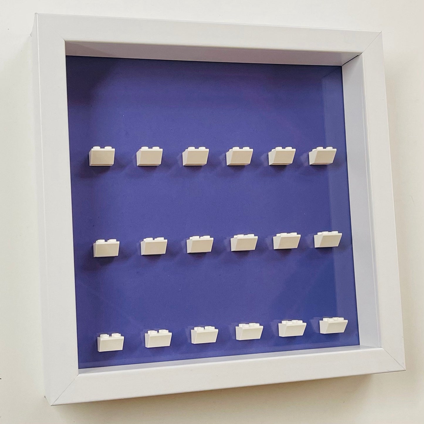 Display frame case for Lego General Minifigures 25CM No Figures Coloured backgrounds Purple