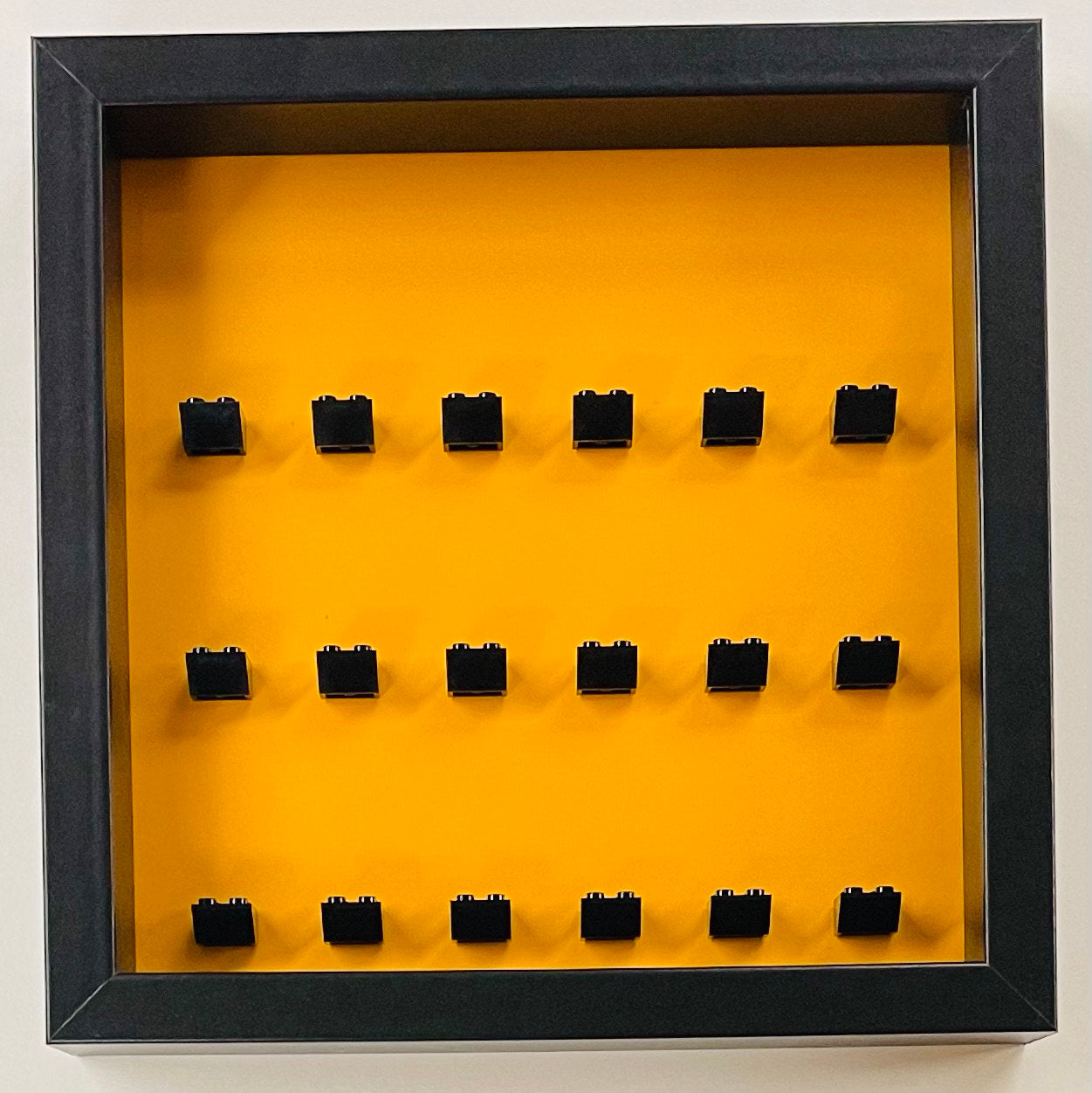 Display frame case for Lego General Minifigures 25CM No Figures Coloured backgrounds Light Orange
