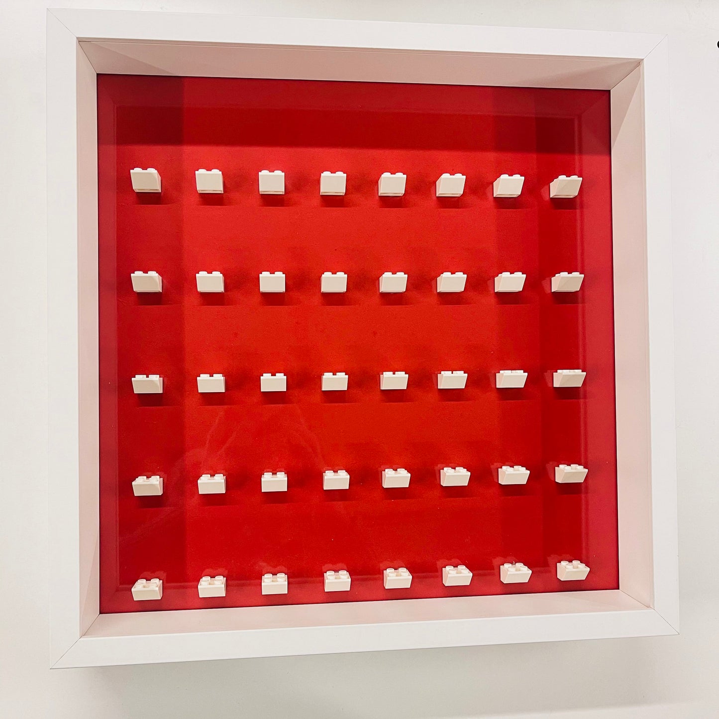 Display Frame Case For General Lego Minifigures No Figures 37cm Red