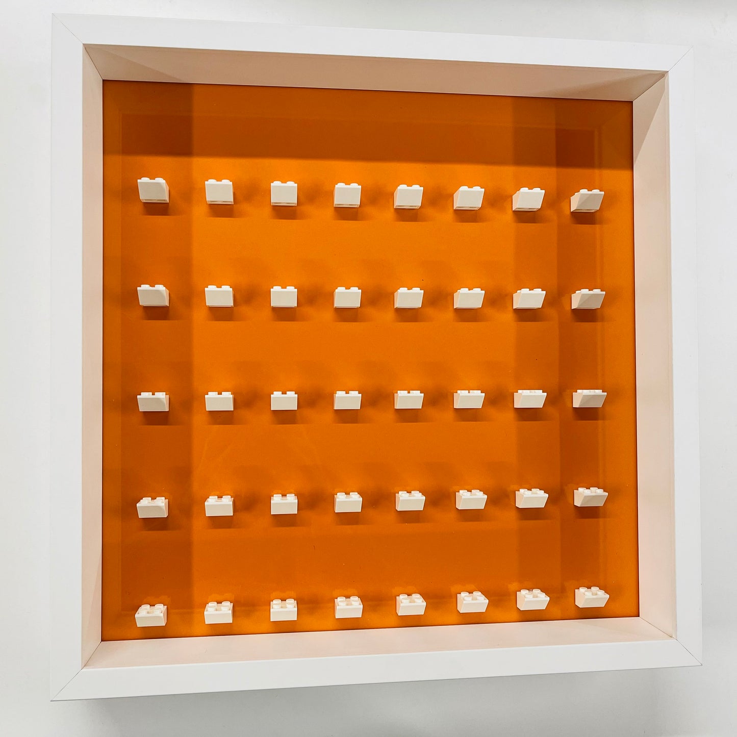 Display Frame Case For General Lego Minifigures No Figures 37cm Orange