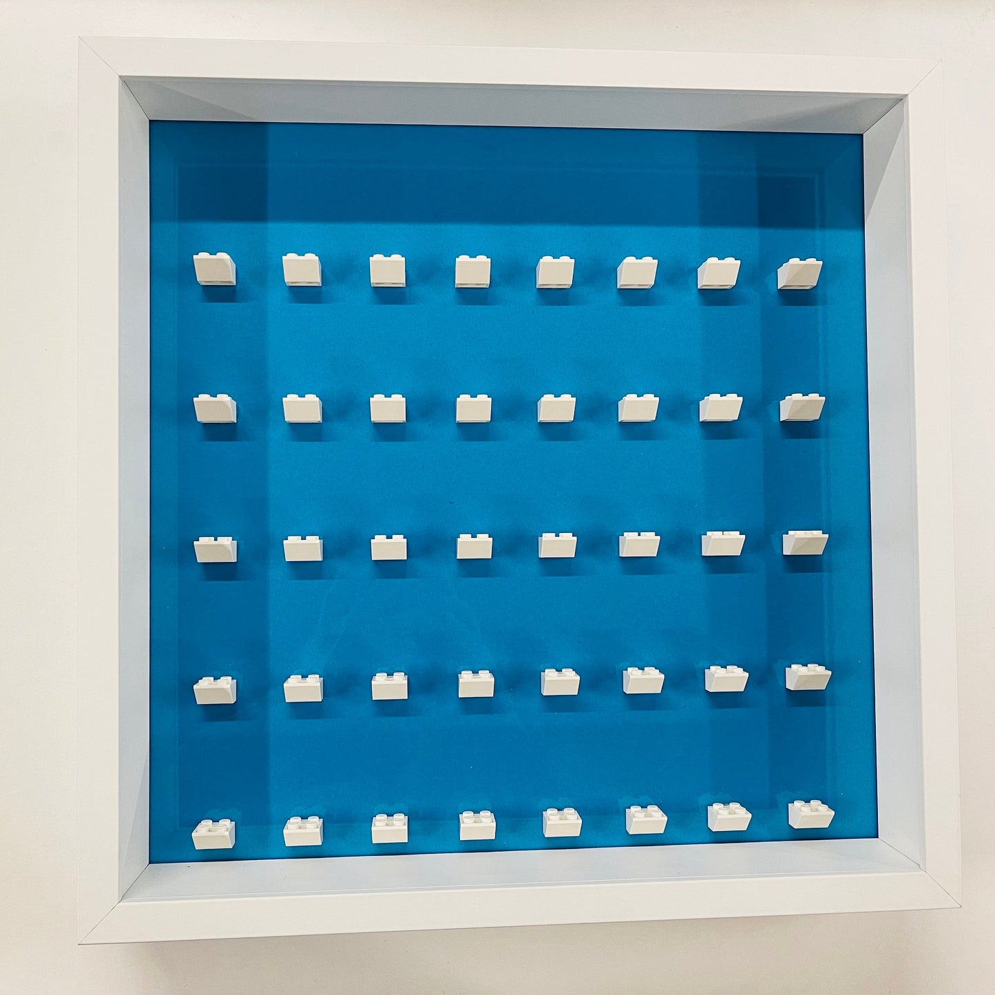 Display Frame Case For General Lego Minifigures No Figures 37cm Blue