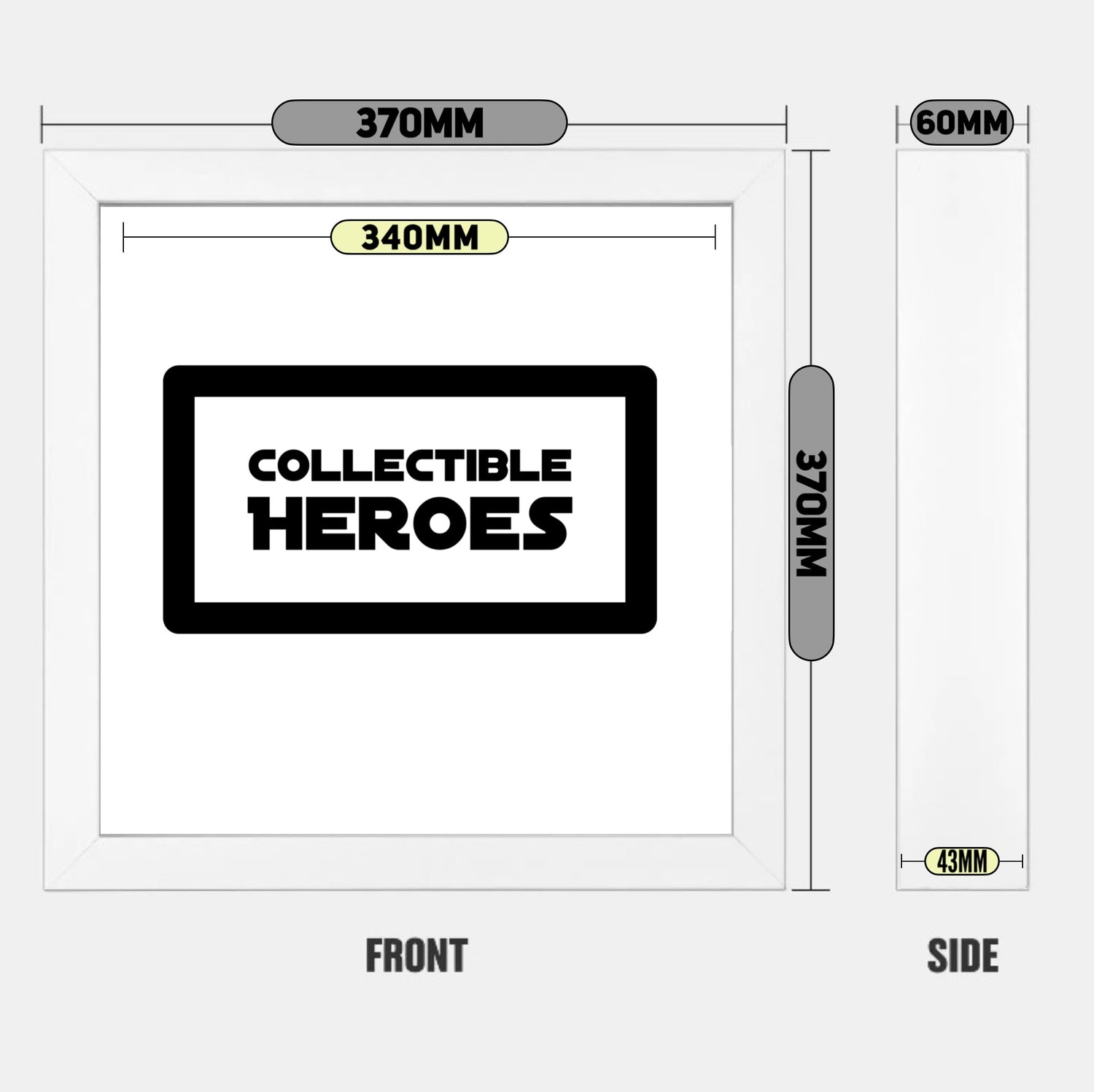 37cm large display frames for Lego minifigures 