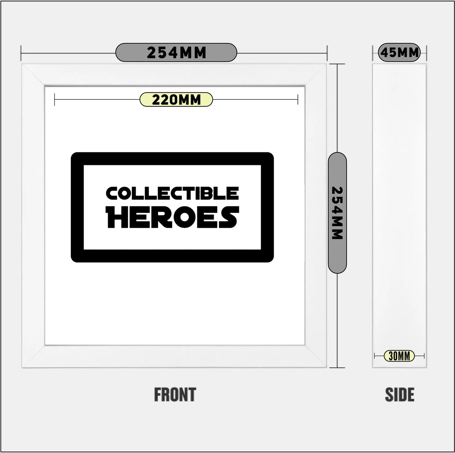 25cm small lego minifigure display frames 