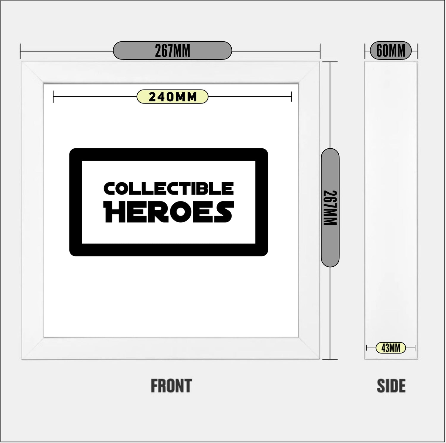 27cm Small Display frames for Lego minifigures 