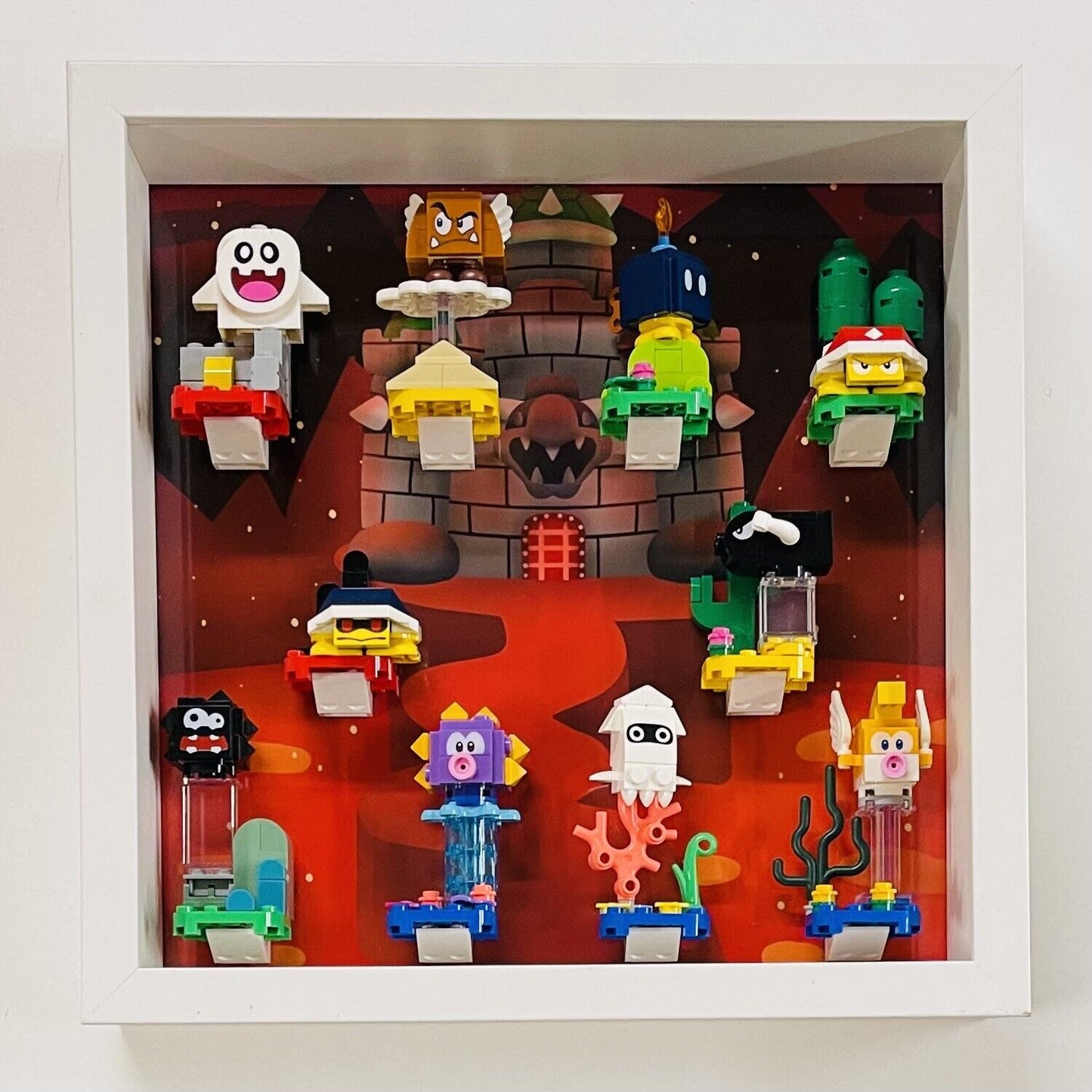 Display case Frame for Lego ® Super Mario Series 1 minifigures 27cm